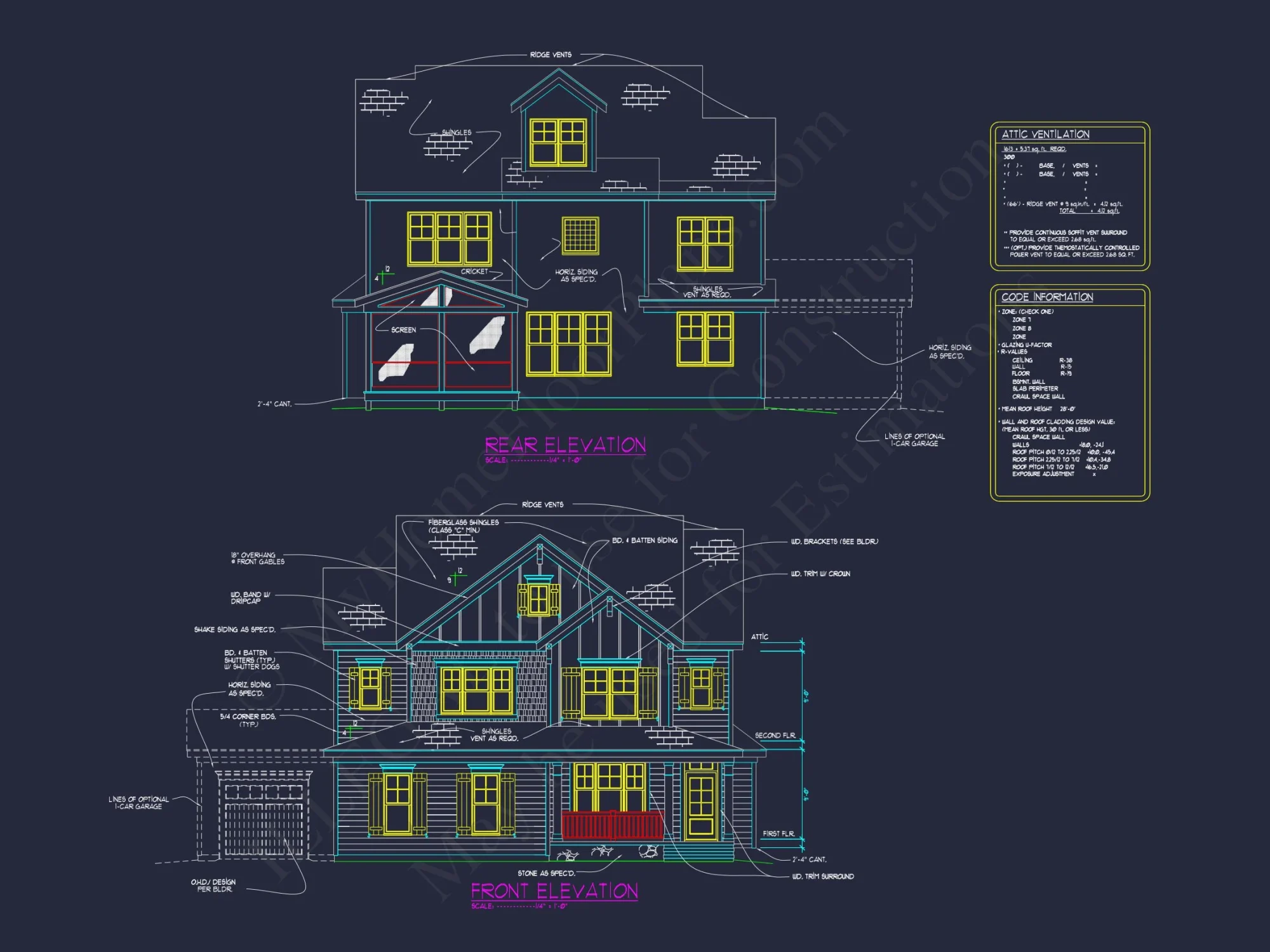 Elegant house Plan with 3 Floors, Blueprint & CAD Design