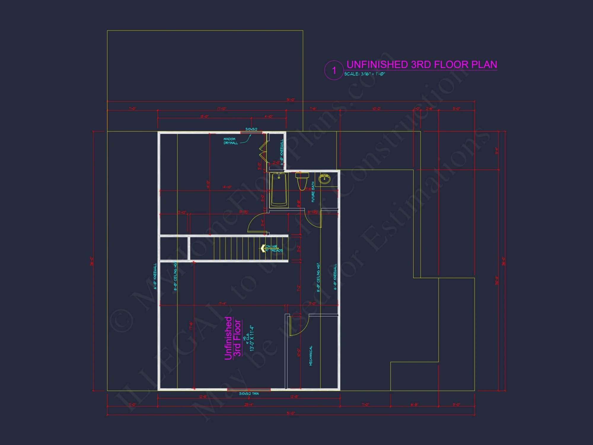 Sophisticated house Plan with 4 Bedrooms and 3-Car Garage