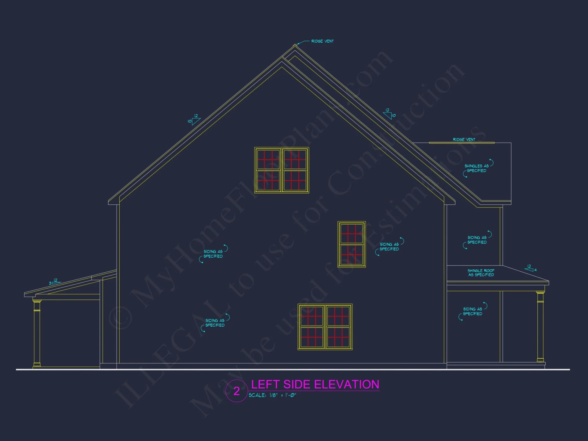 Sophisticated house Plan with 4 Bedrooms and 3-Car Garage