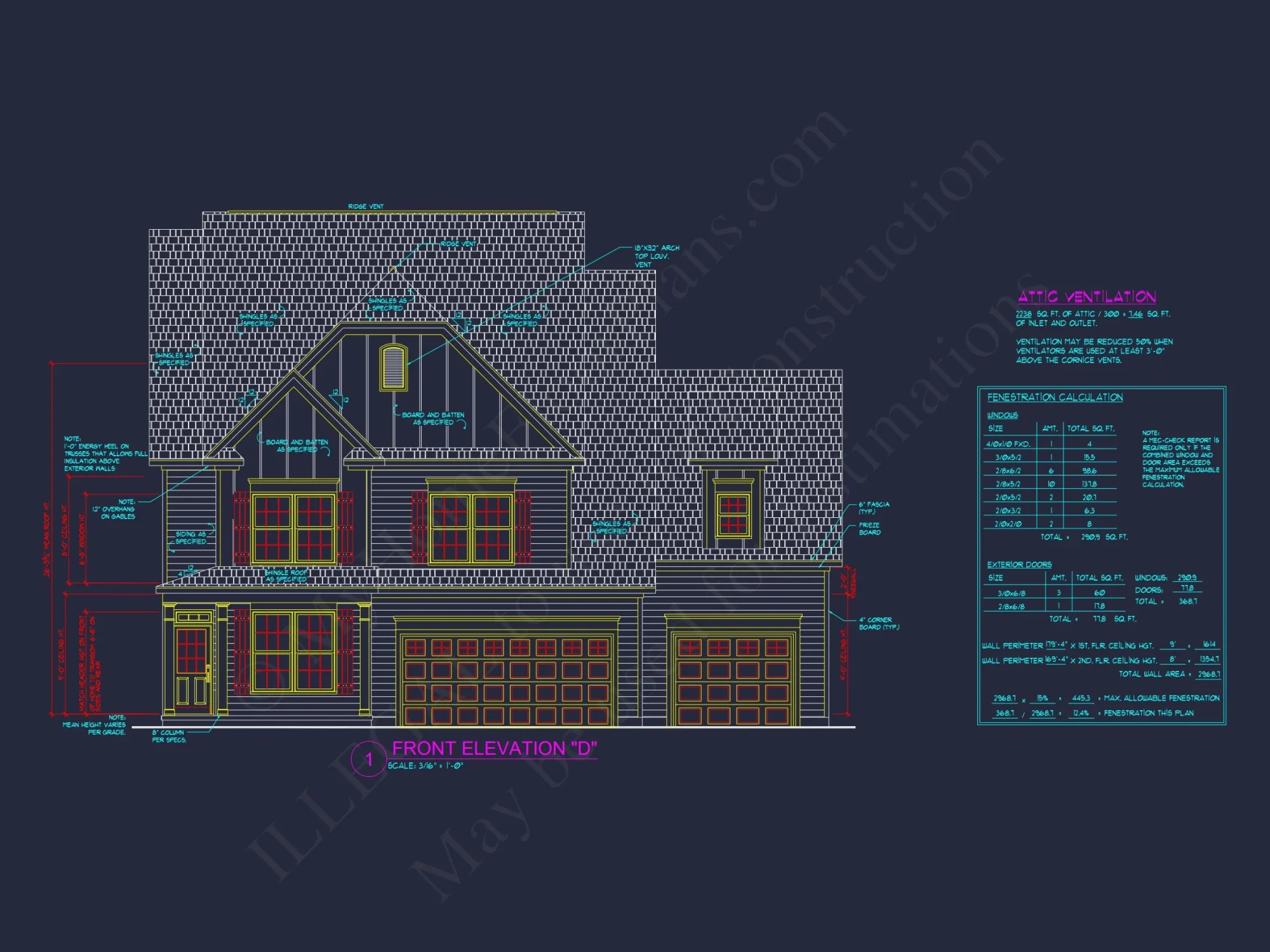 Sophisticated house Plan with 4 Bedrooms and 3-Car Garage