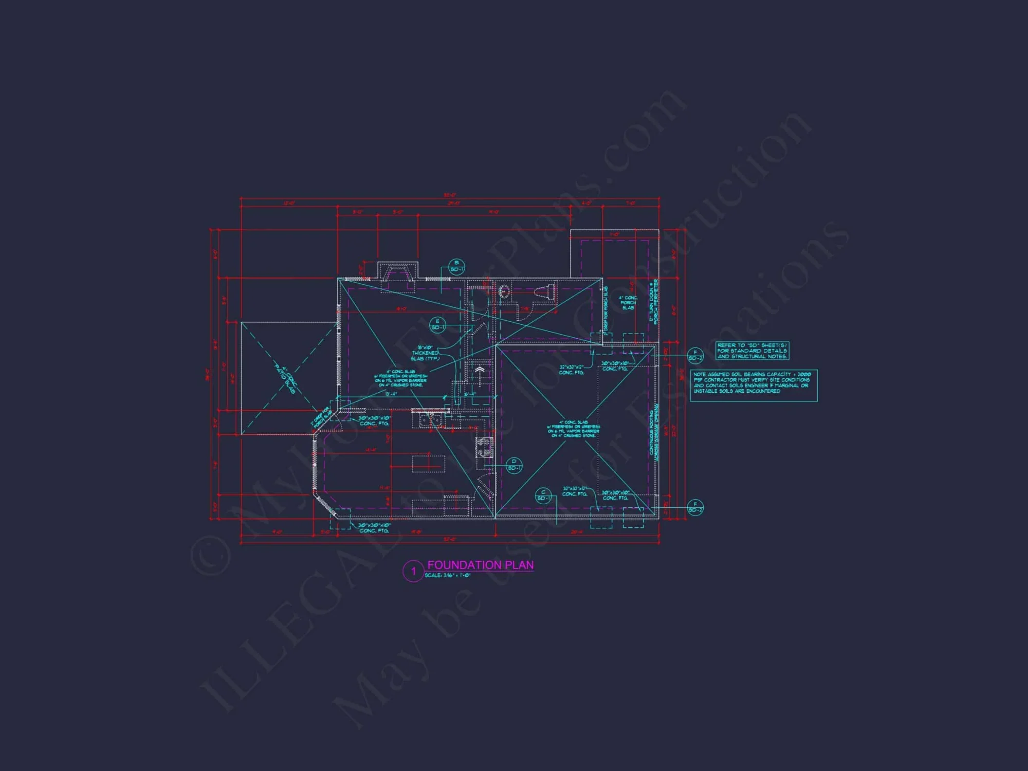 house Plan Floor Blueprint with CAD Designs for 2-Story Layout