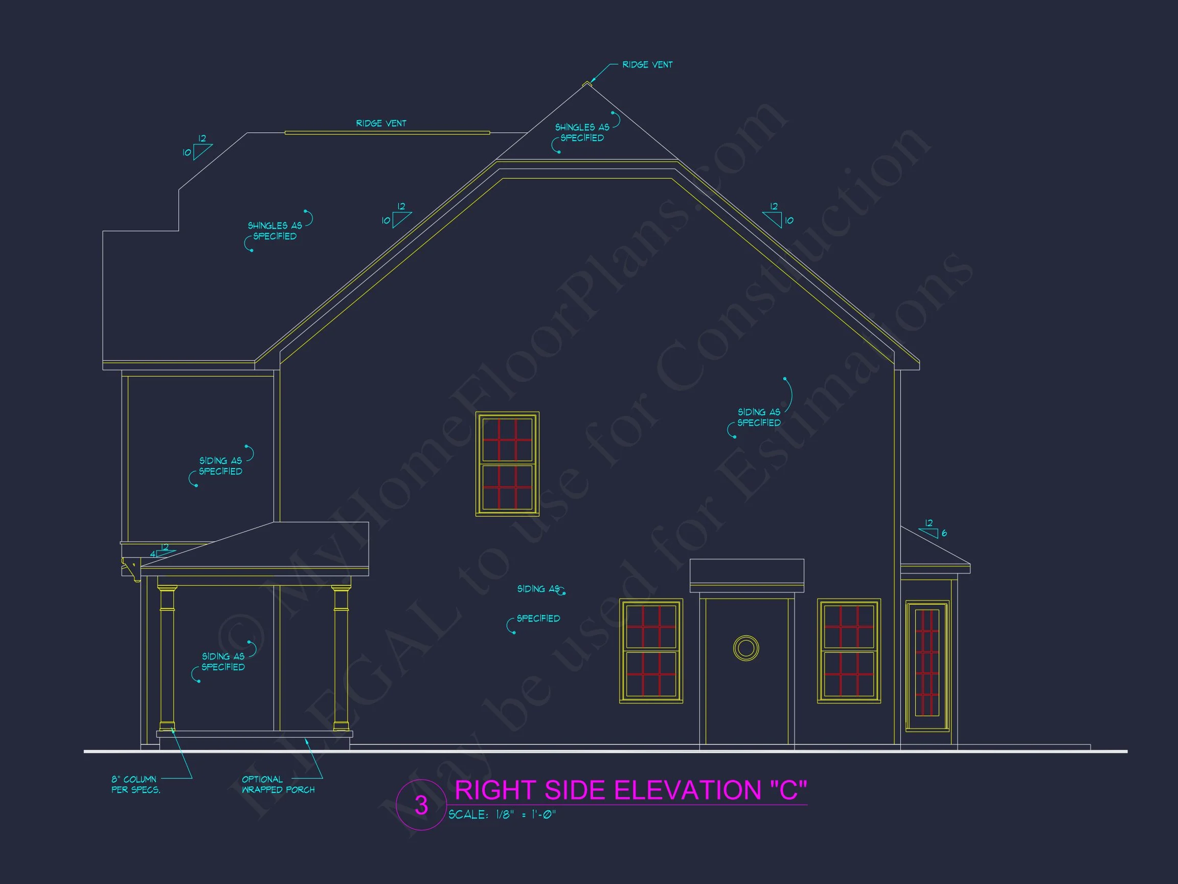 13-1695 HOUSE PLAN - House Plan Floor Blueprint with CAD Designs for 2-Story Layout 5 house Plan Floor Blueprint with CAD Designs for 2-Story Layout
