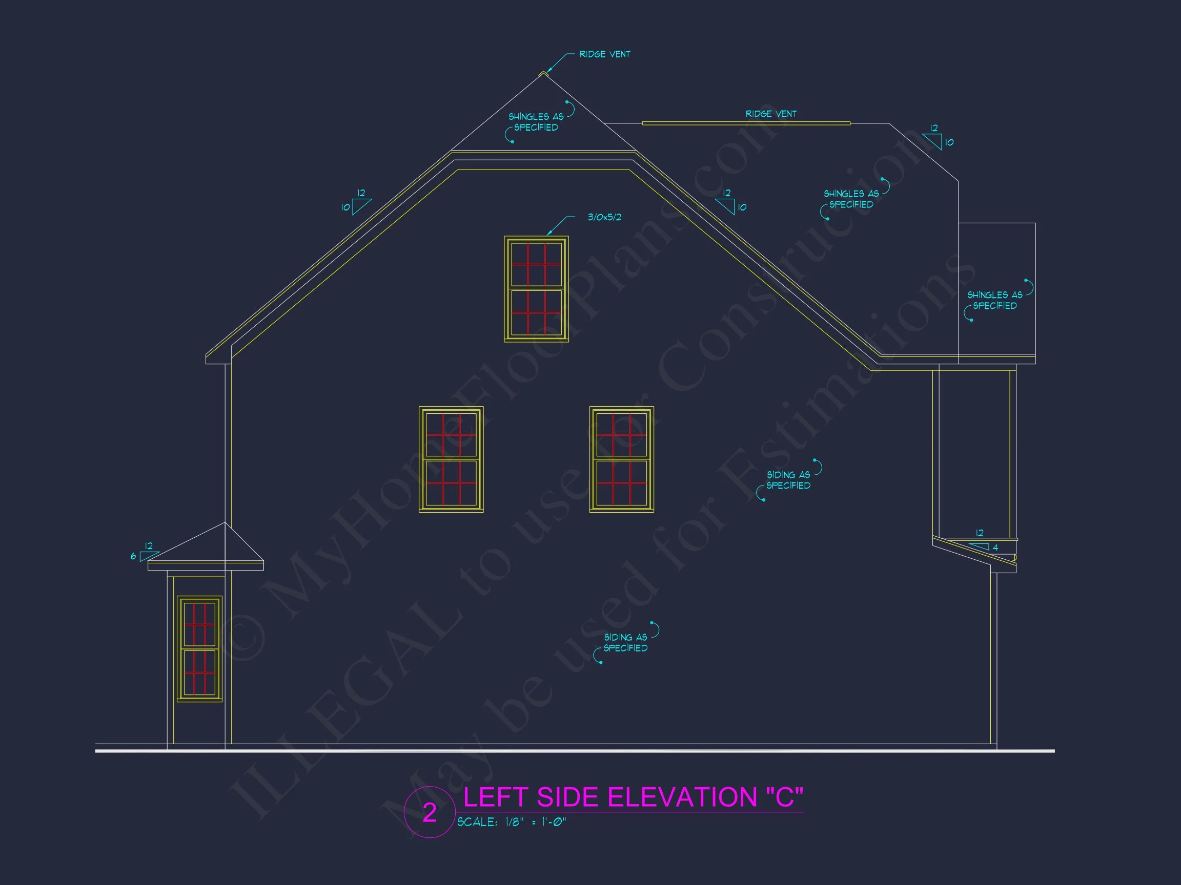 13-1695 HOUSE PLAN - House Plan Floor Blueprint with CAD Designs for 2-Story Layout 3 house Plan Floor Blueprint with CAD Designs for 2-Story Layout