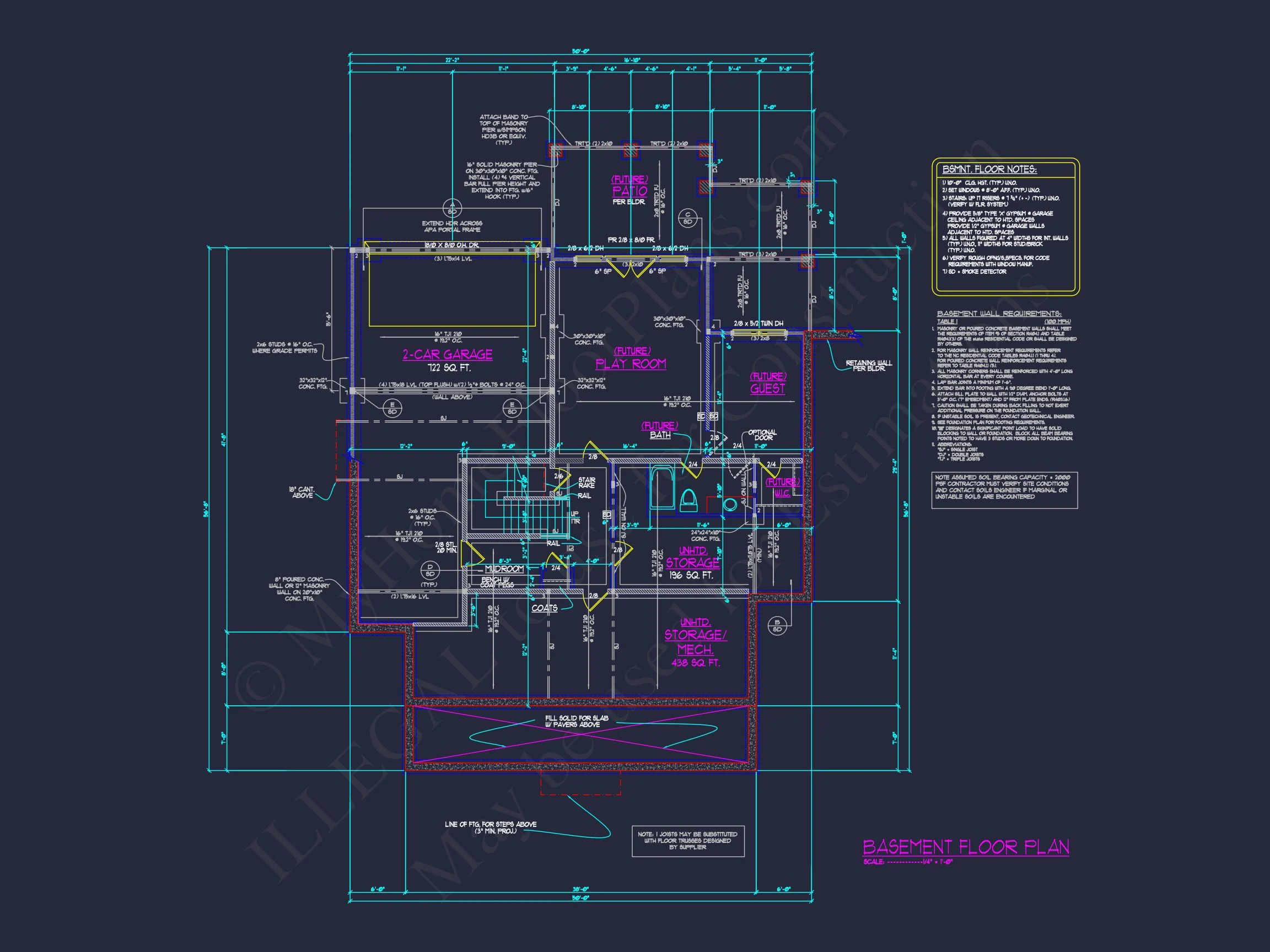 13-1673 HOUSE PLAN - Craftsman-Style 3-Story House Plan with Basement & CAD Design 16 Craftsman-Style 3-Story house Plan with Basement & CAD Design