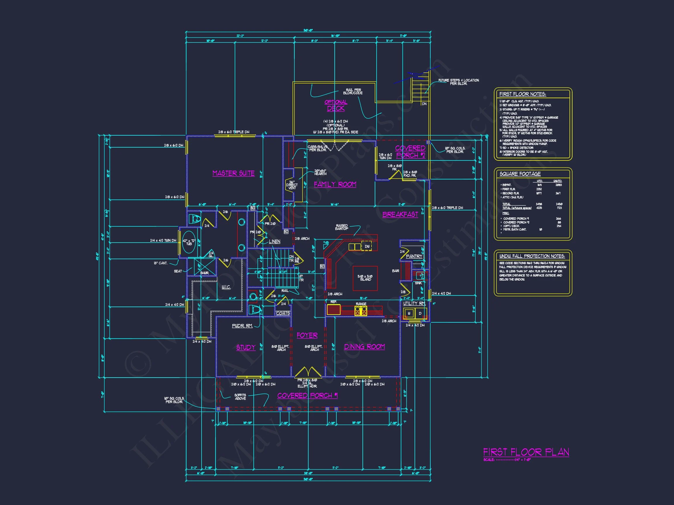 13-1673 HOUSE PLAN - Craftsman-Style 3-Story House Plan with Basement & CAD Design 14 Craftsman-Style 3-Story house Plan with Basement & CAD Design