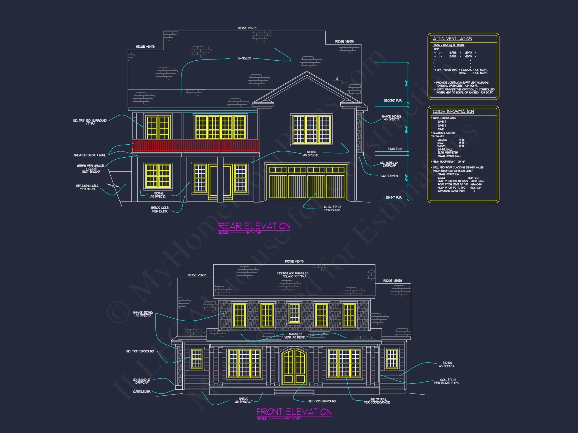 Craftsman-Style 3-Story house Plan with Basement & CAD Design