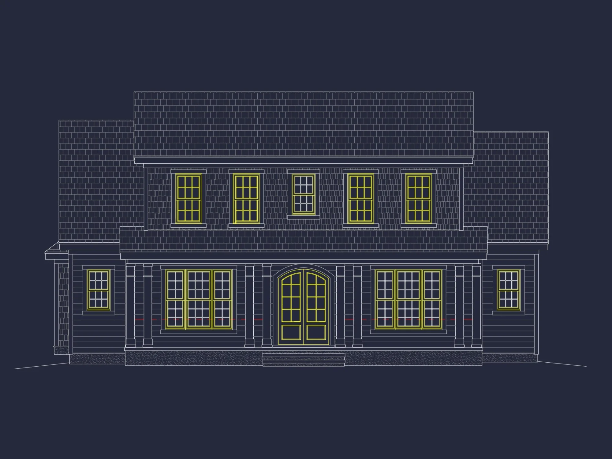 Craftsman-Style 3-Story house Plan with Basement & CAD Design