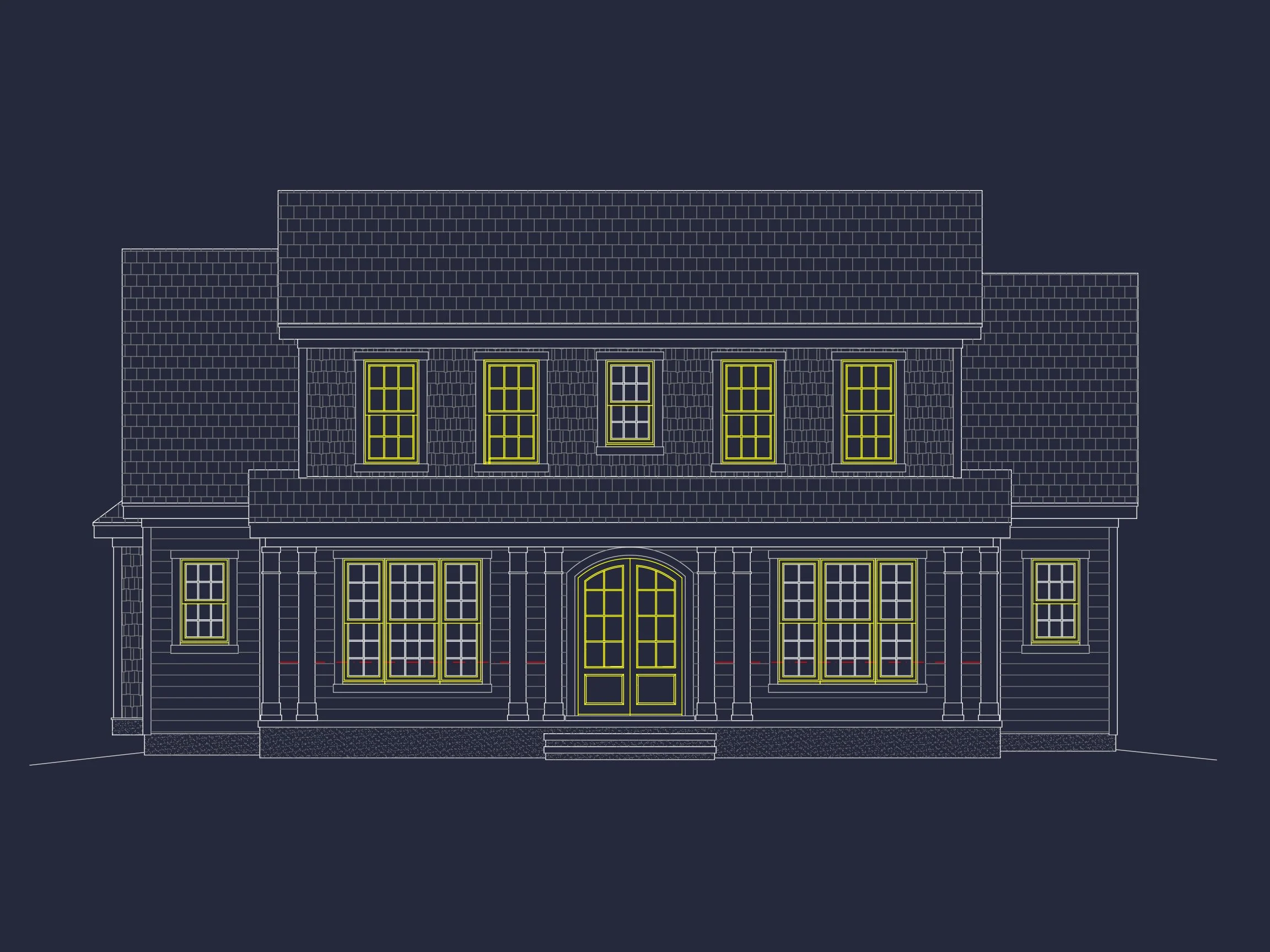 13-1673 HOUSE PLAN - Craftsman-Style 3-Story House Plan with Basement & CAD Design 4 Craftsman-Style 3-Story house Plan with Basement & CAD Design