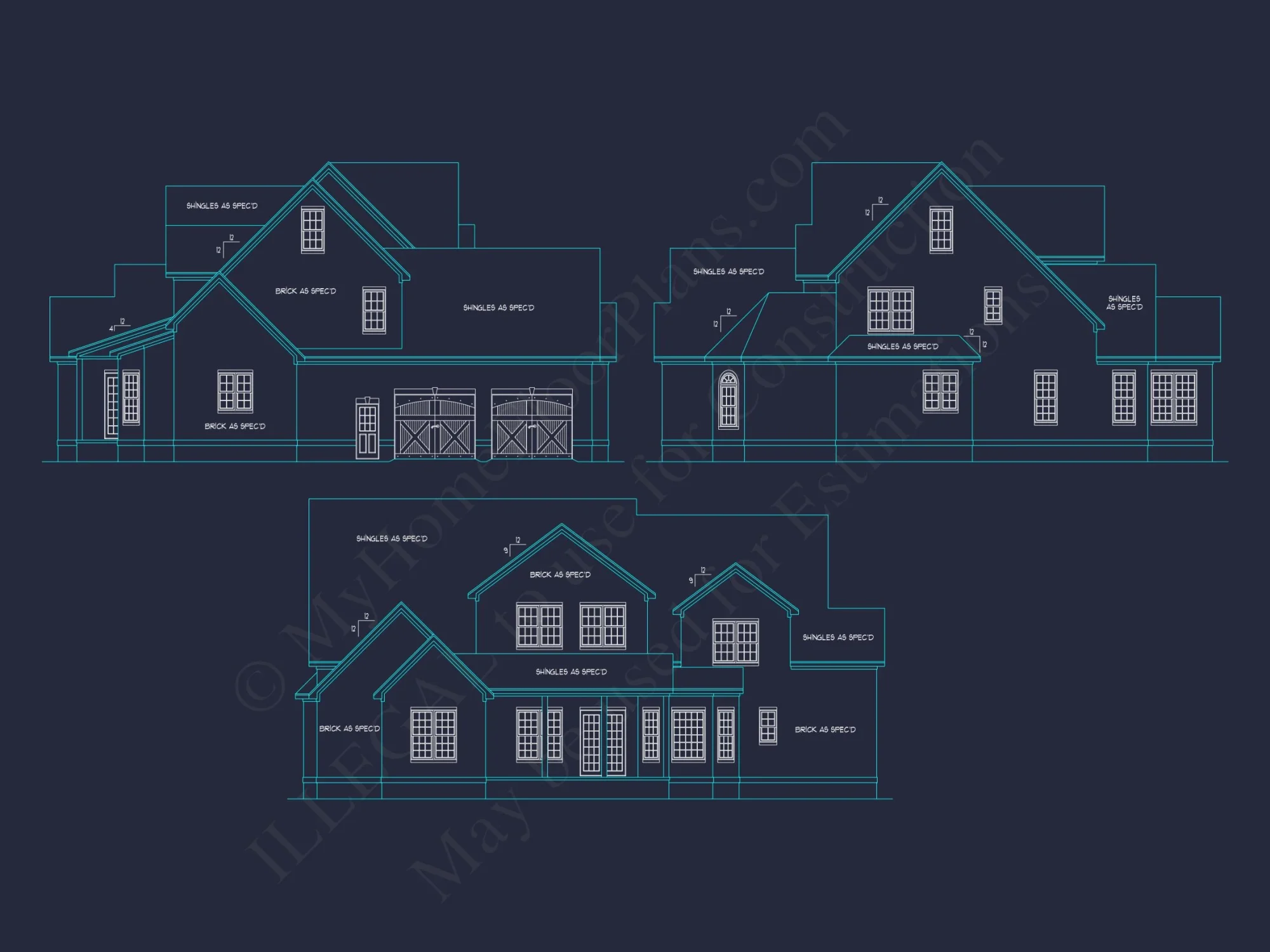 Charming 2-Story house Plan with CAD Designs & Open Floor Plan
