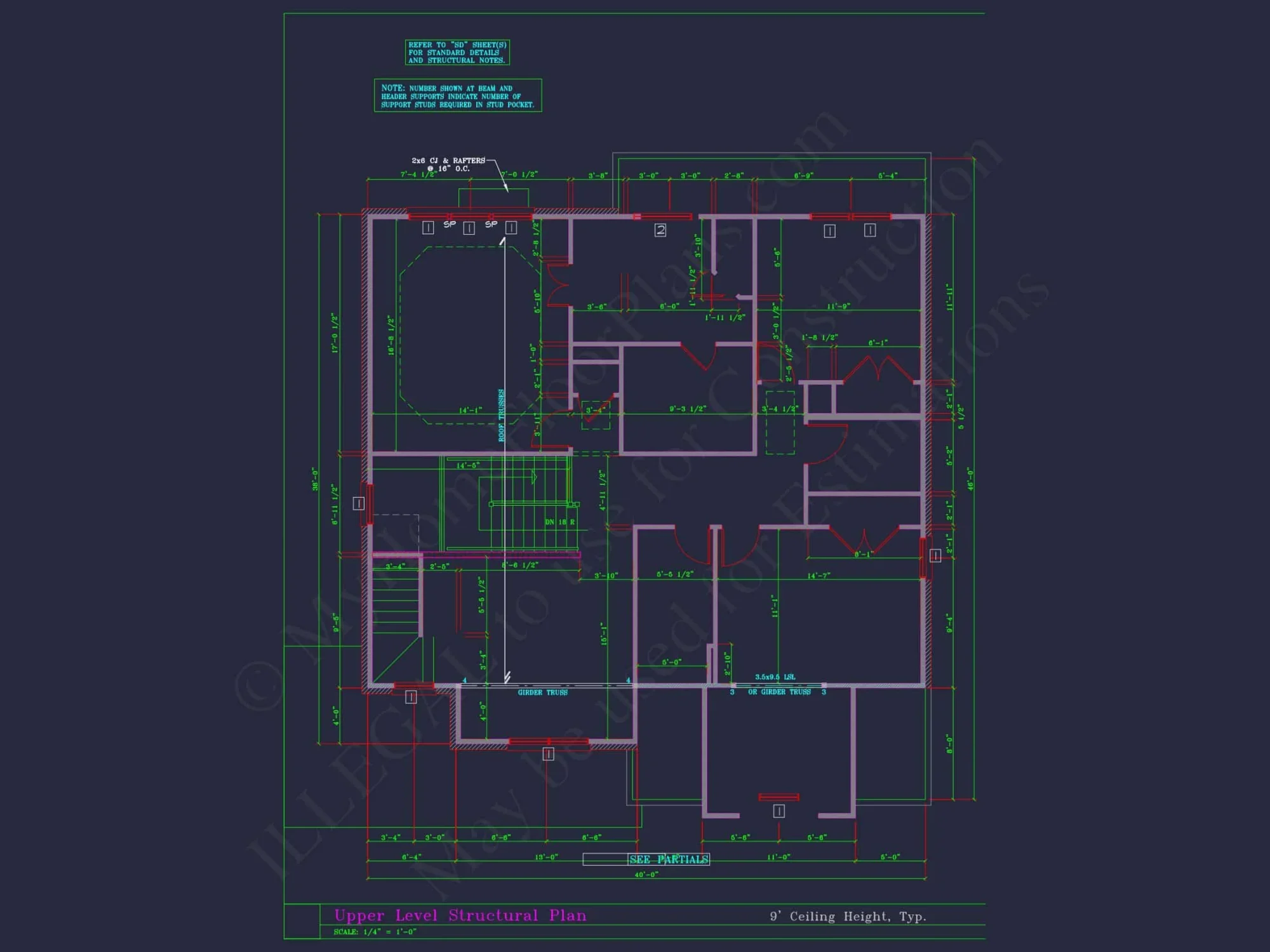 Classic Architectural house Floor Plan & CAD Designs