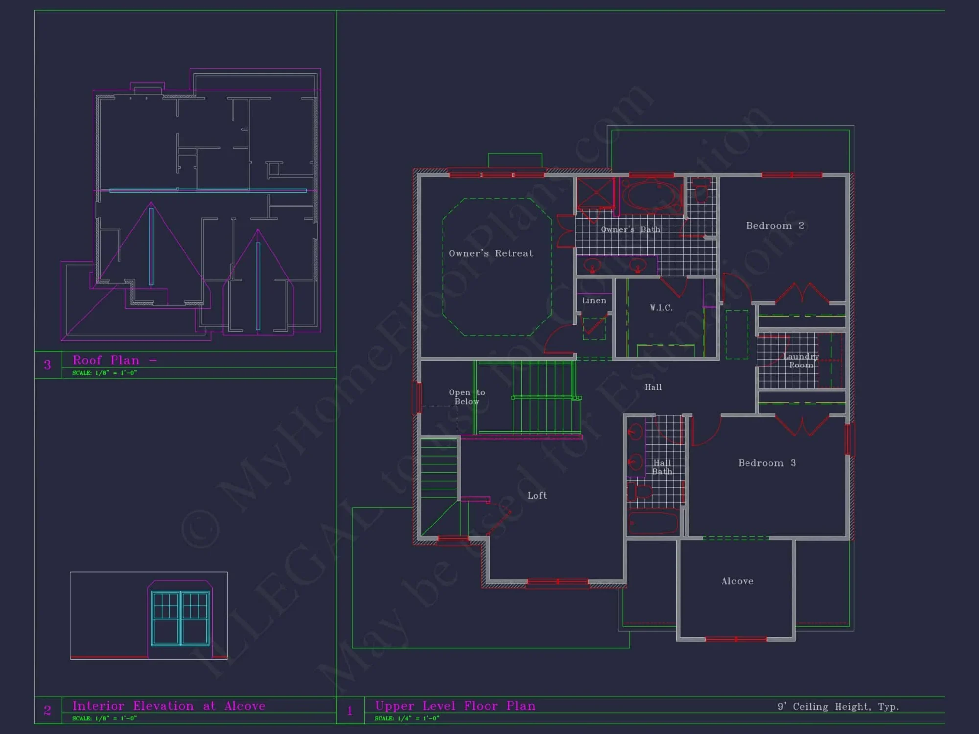 Classic Architectural house Floor Plan & CAD Designs