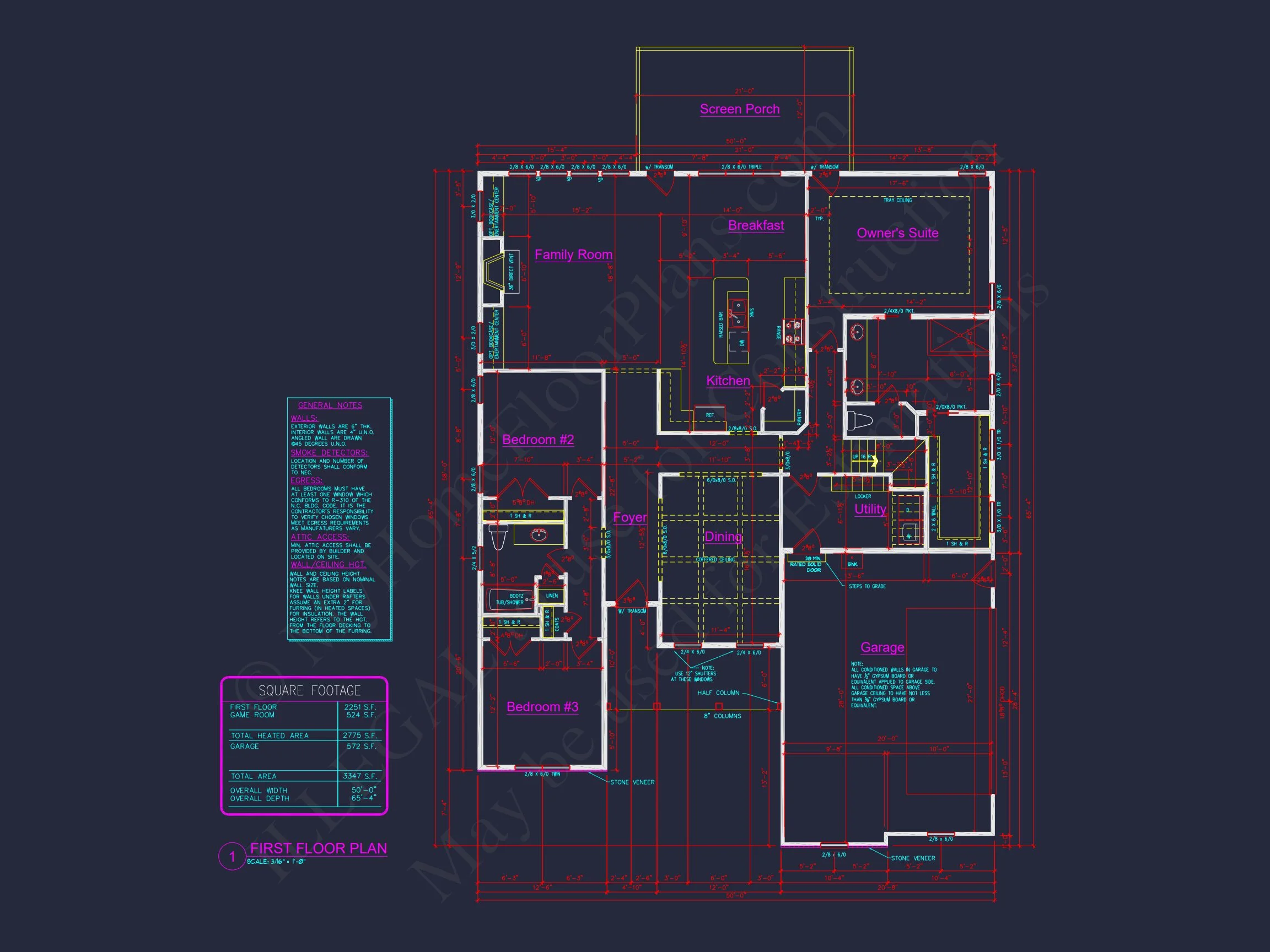 13-1621 HOUSE PLAN - Stunning House Plan with Open Floor Plan and Bonus Features 10 Stunning house Plan with Open Floor Plan and Bonus Features