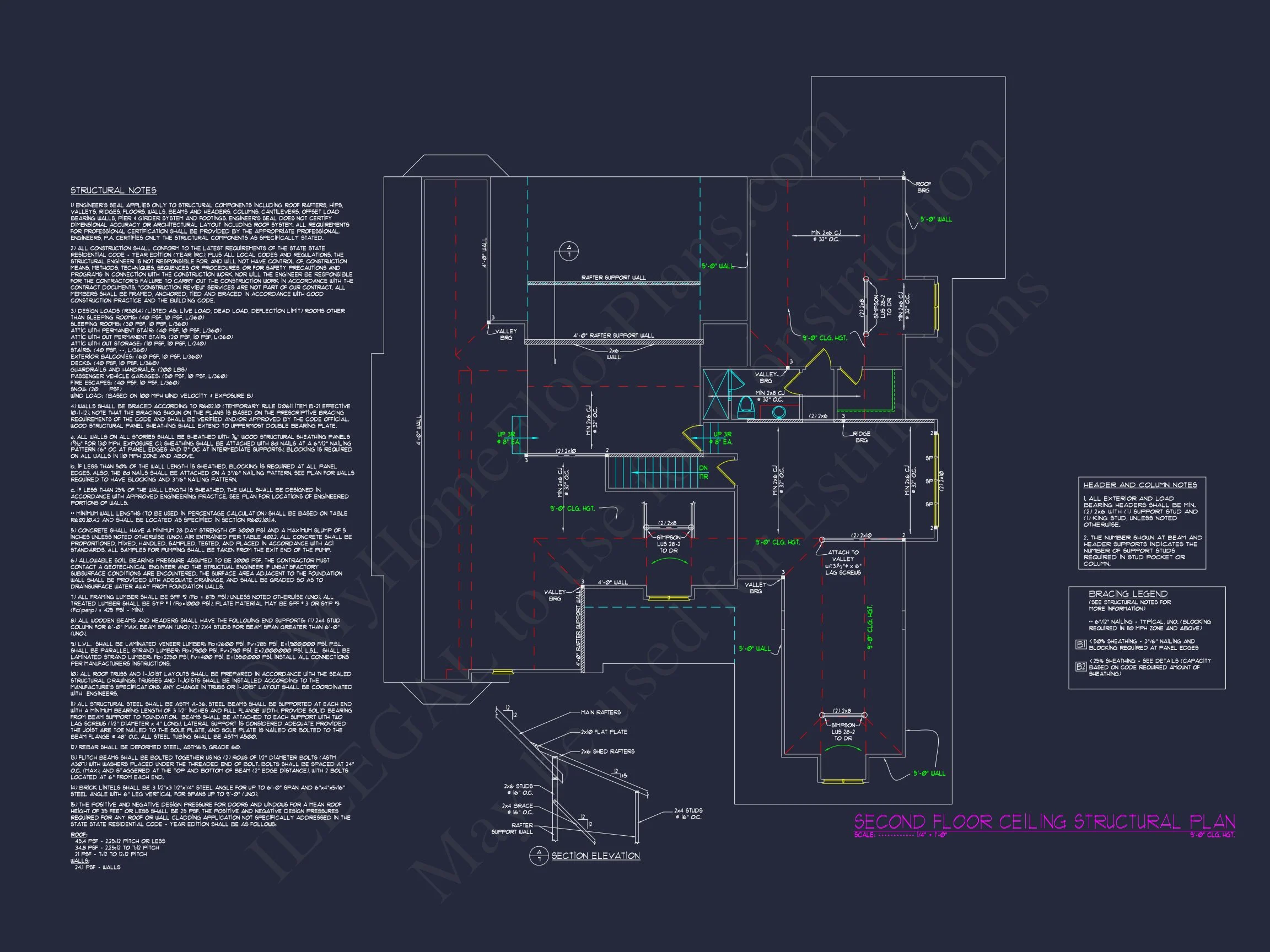 house Blueprint CAD Floor Plan with Architectural Designs