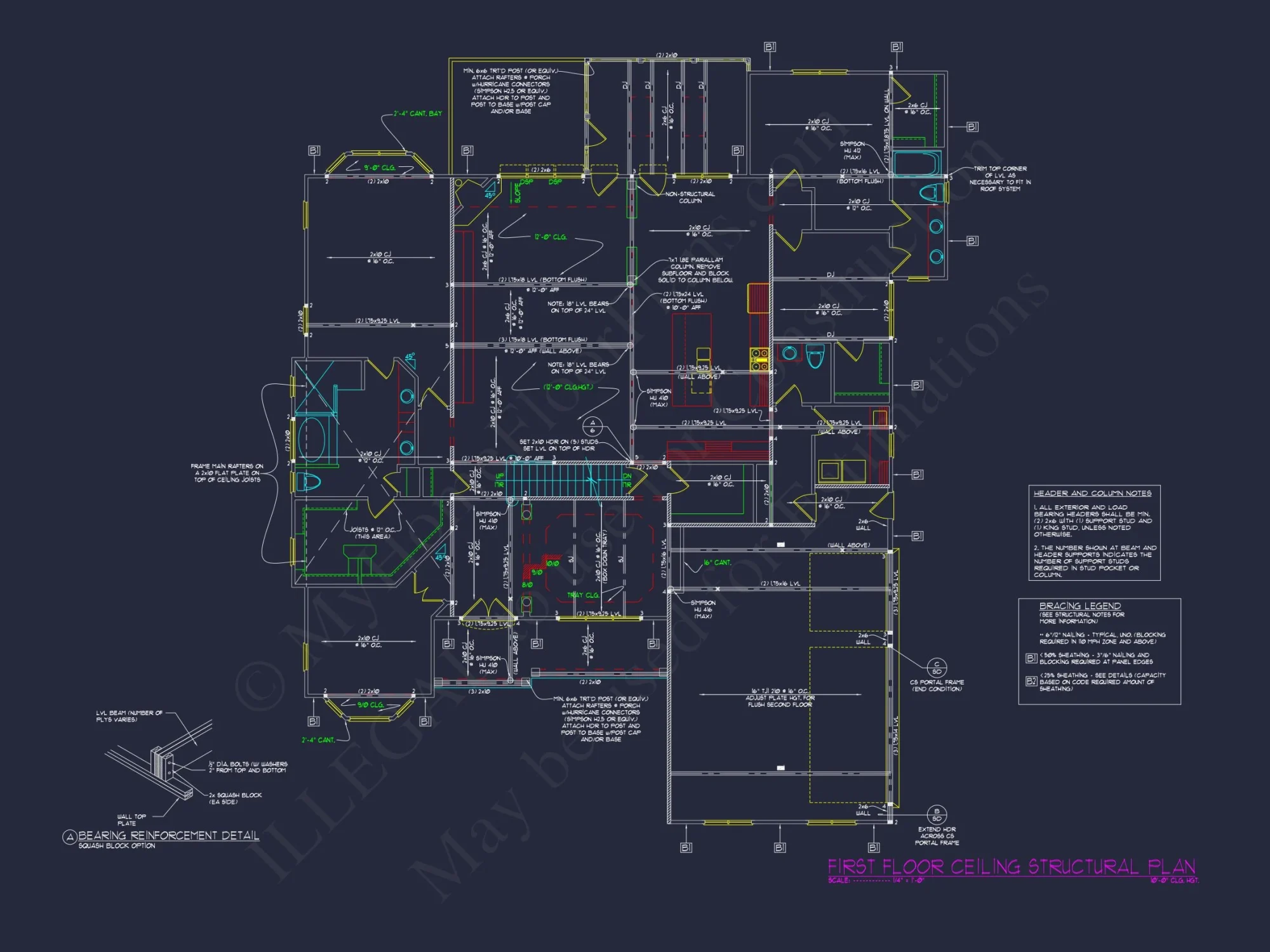 house Blueprint CAD Floor Plan with Architectural Designs