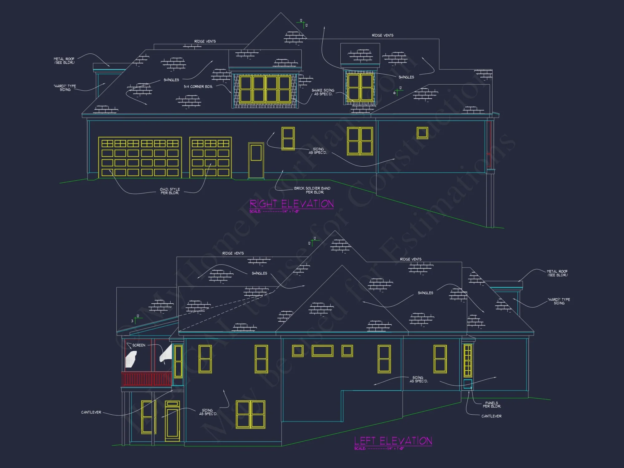house Blueprint CAD Floor Plan with Architectural Designs
