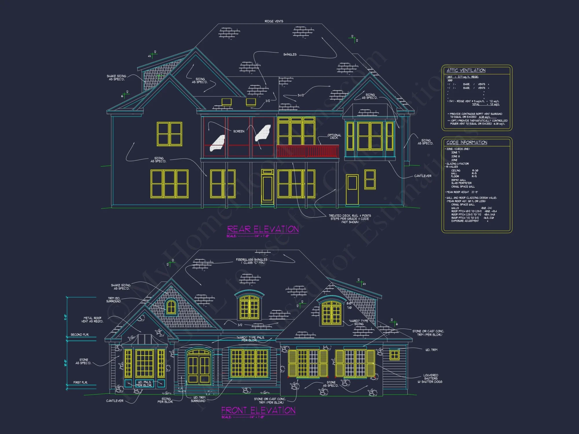 house Blueprint CAD Floor Plan with Architectural Designs