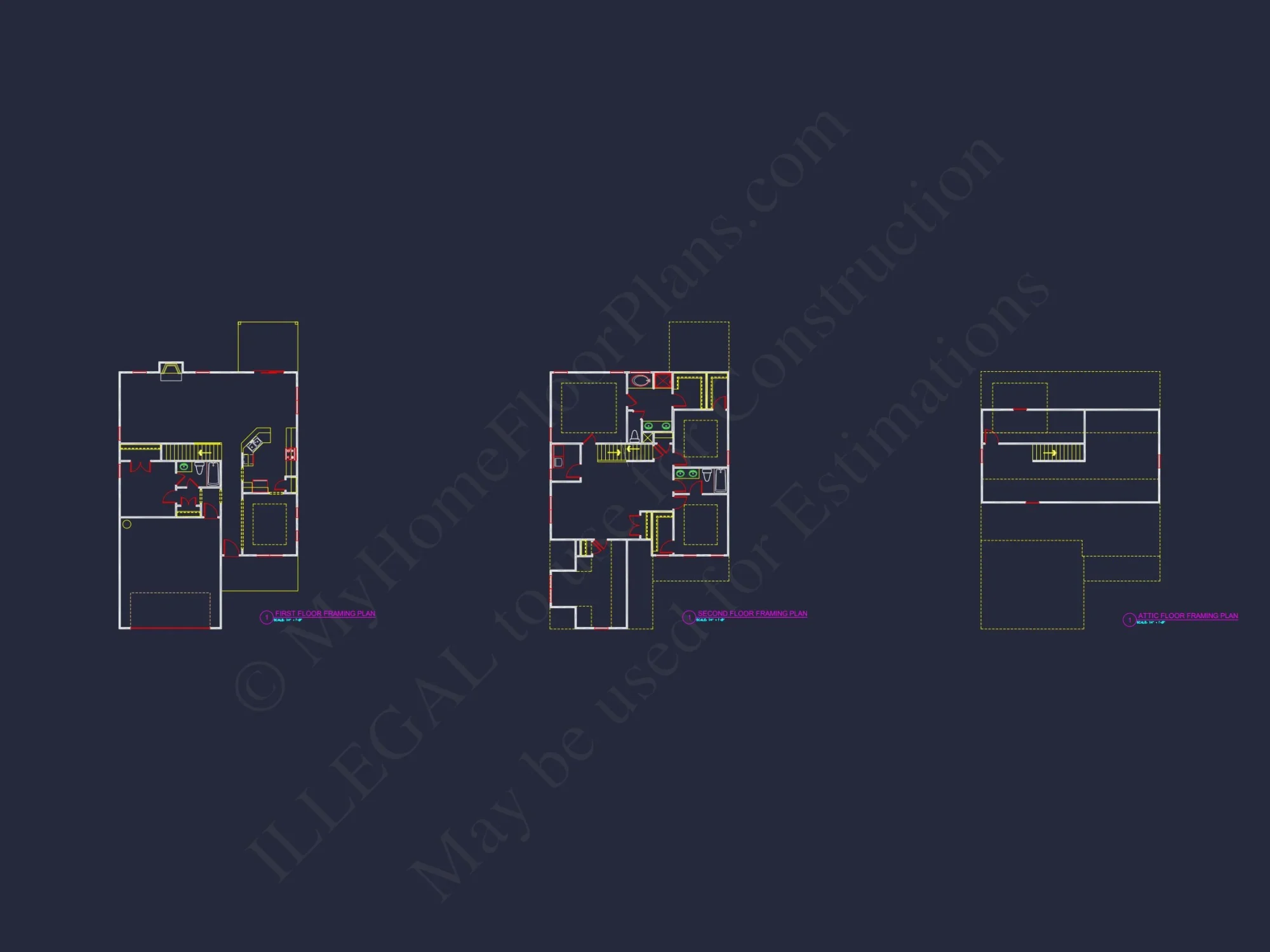 Modern house Design Blueprint: Spacious 2-Story Floor Plan