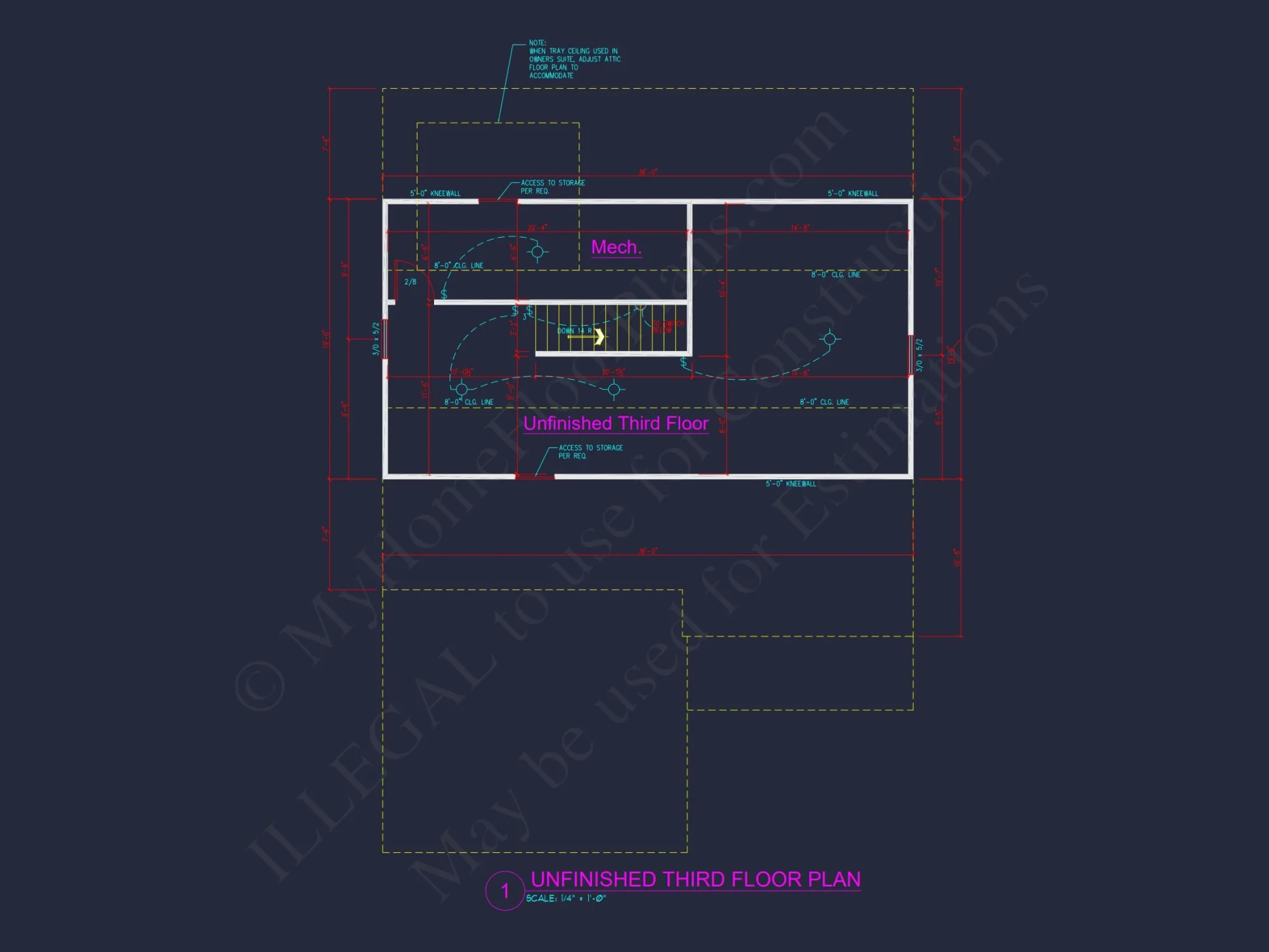 Modern house Design Blueprint: Spacious 2-Story Floor Plan