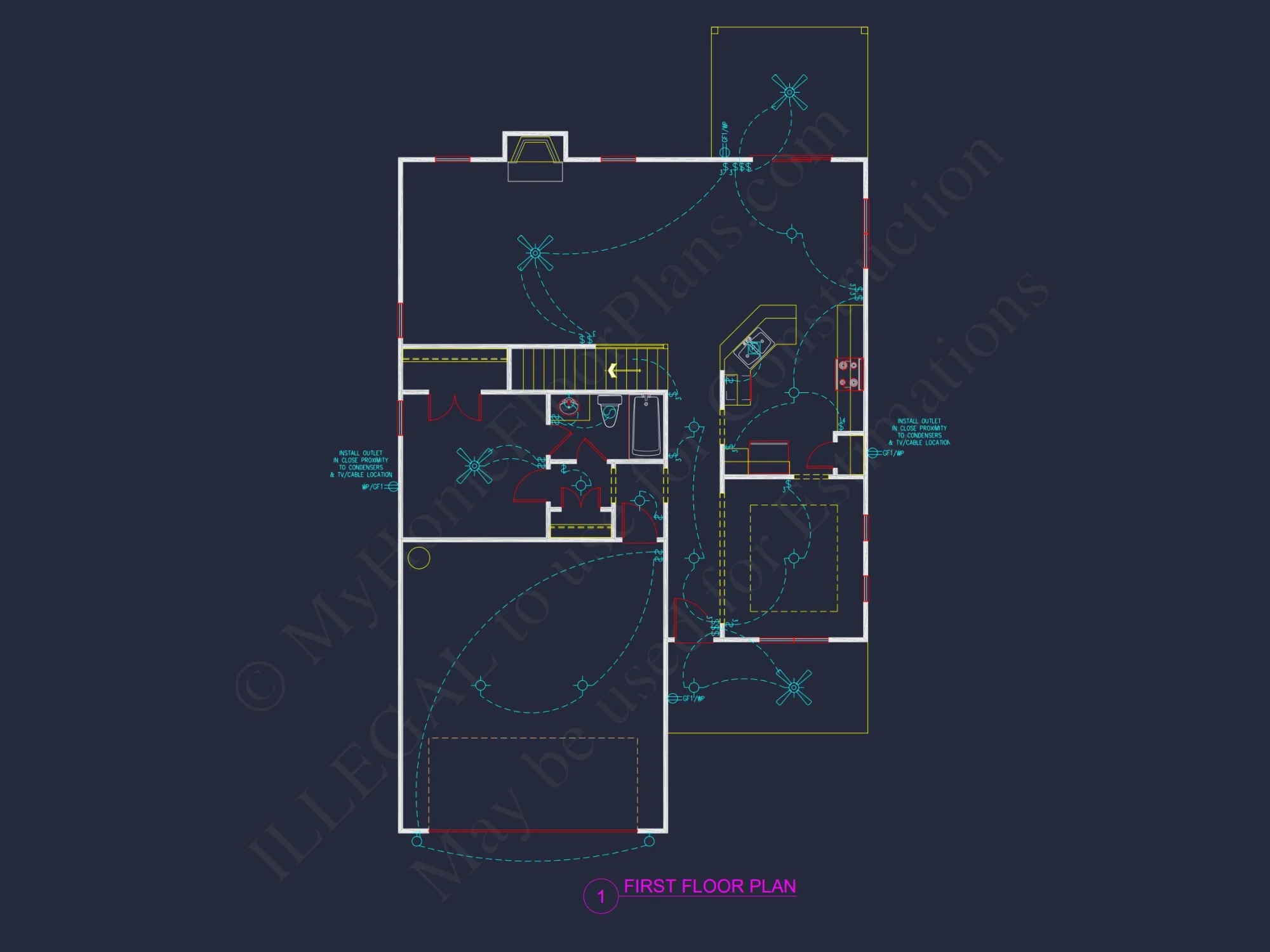 Modern house Design Blueprint: Spacious 2-Story Floor Plan