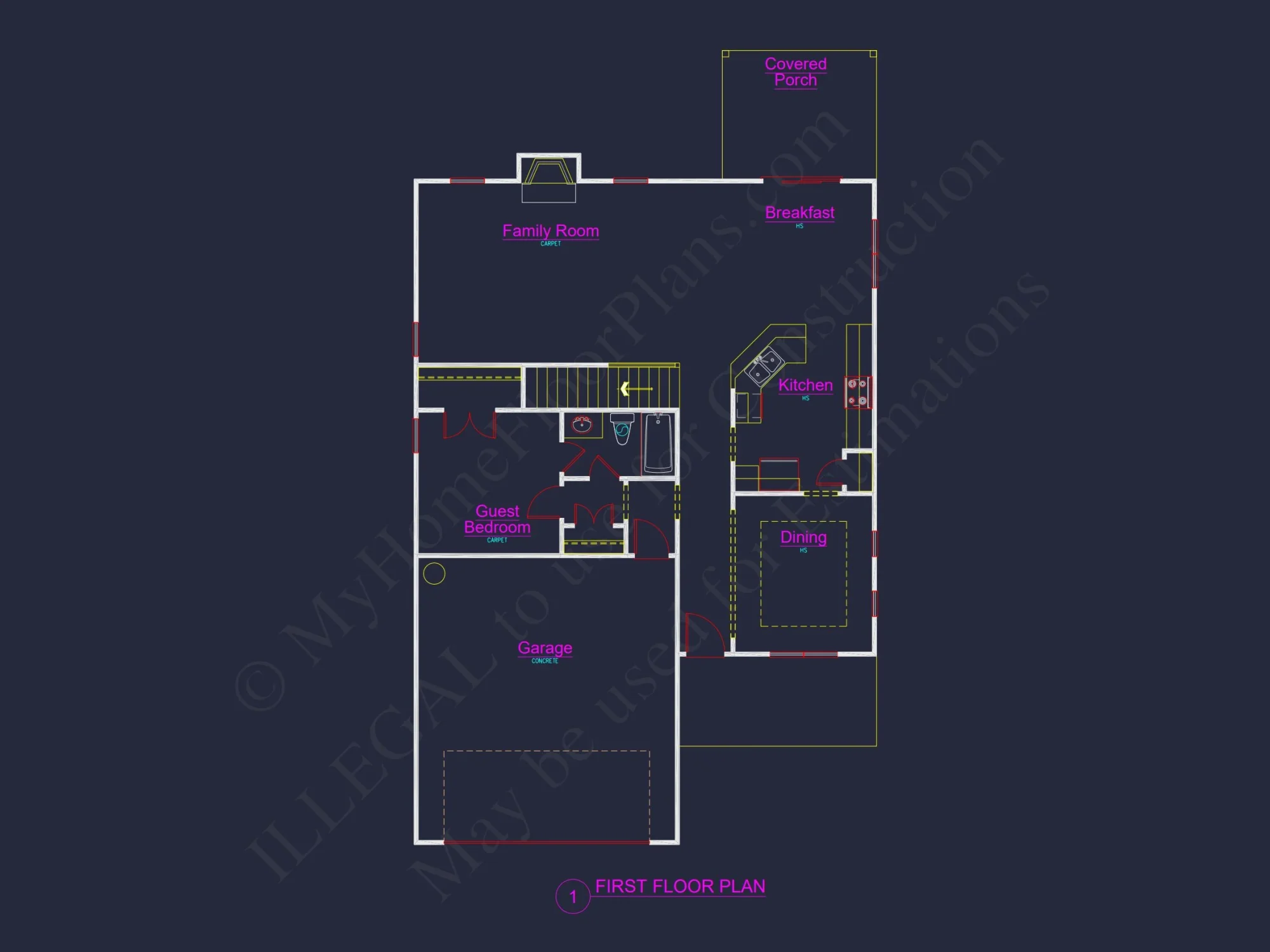 Modern house Design Blueprint: Spacious 2-Story Floor Plan