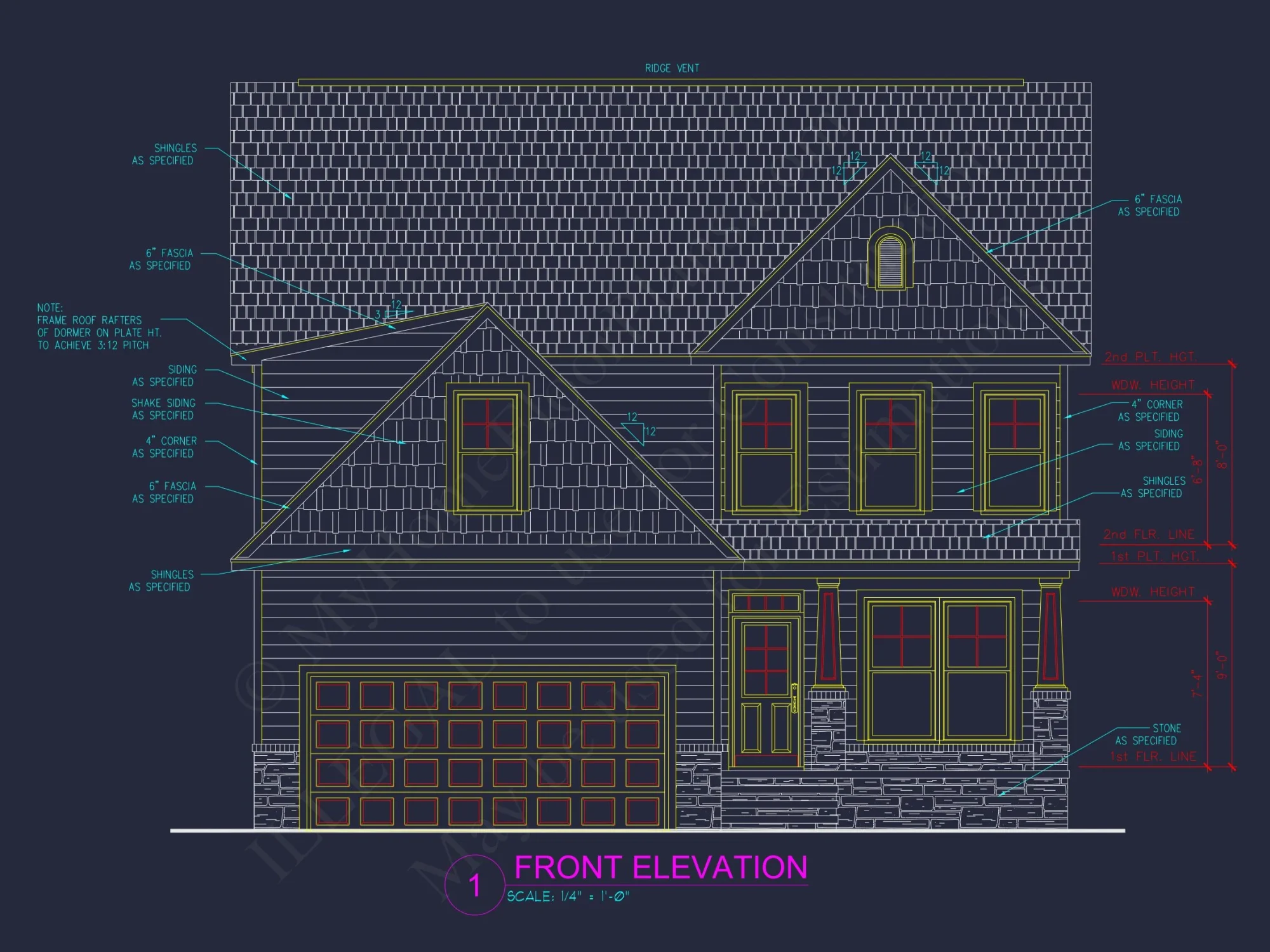 Modern house Design Blueprint: Spacious 2-Story Floor Plan