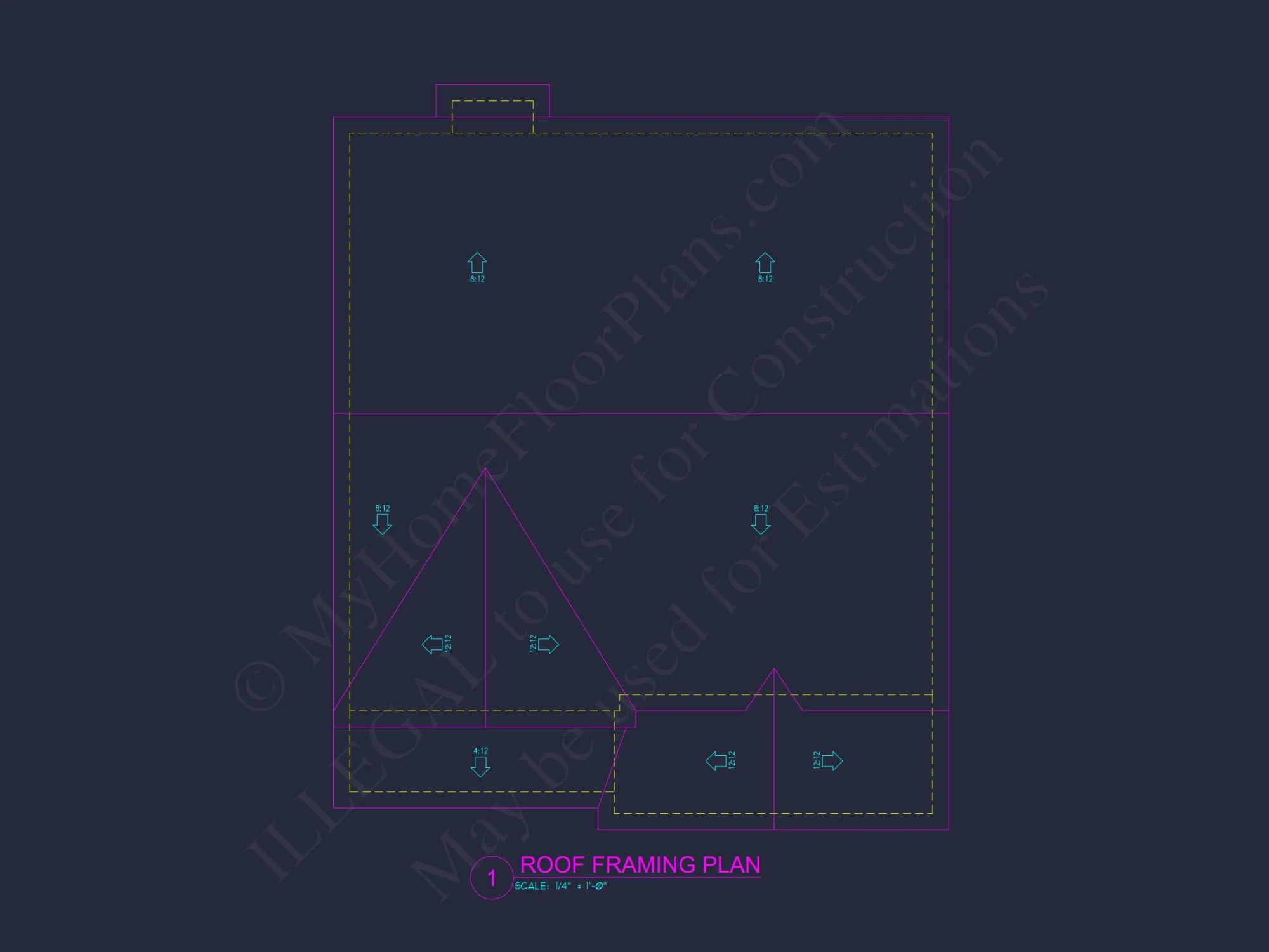 Modern Colonial Floor Plan With 4 Bedrooms & CAD Designs