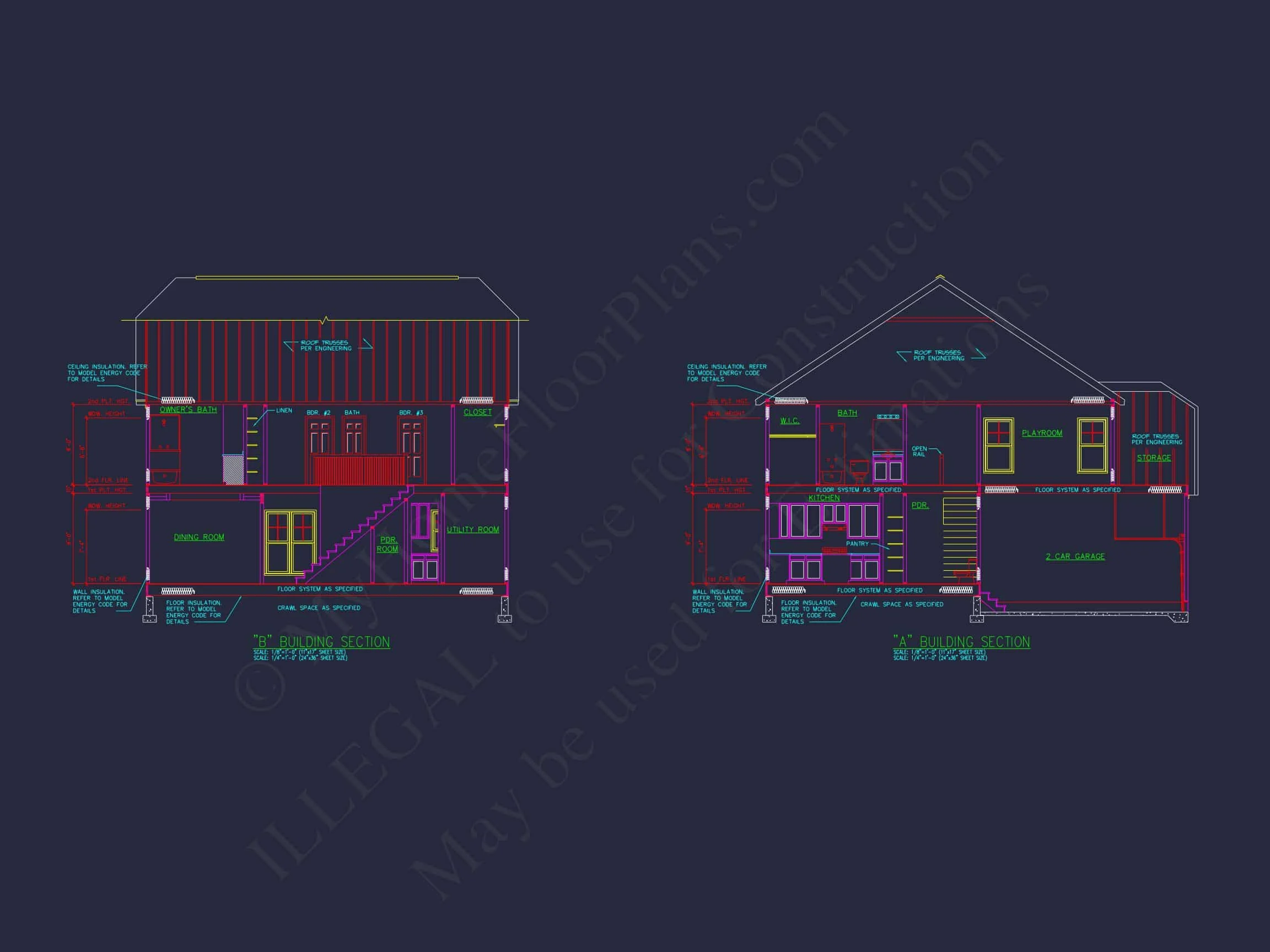 13-1558 HOUSE PLAN - Modern Colonial Floor Plan With 4 Bedrooms & CAD Designs 16 Modern Colonial Floor Plan With 4 Bedrooms & CAD Designs