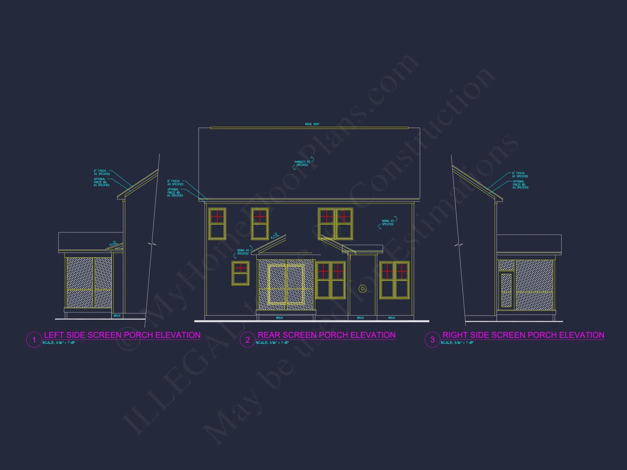 Modern Colonial Floor Plan With 4 Bedrooms & CAD Designs