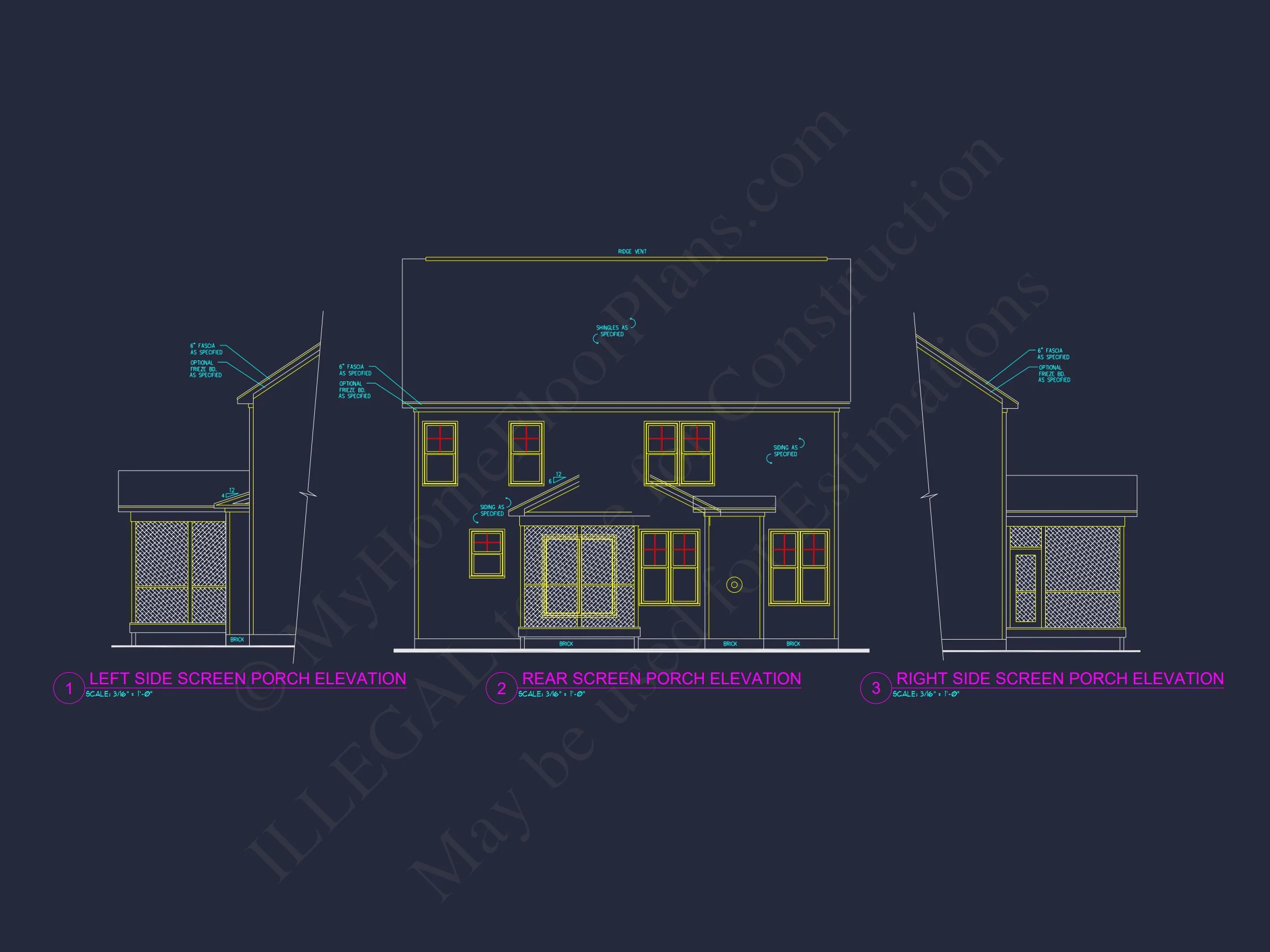 13-1558 HOUSE PLAN - Modern Colonial Floor Plan With 4 Bedrooms & CAD Designs 15 Modern Colonial Floor Plan With 4 Bedrooms & CAD Designs