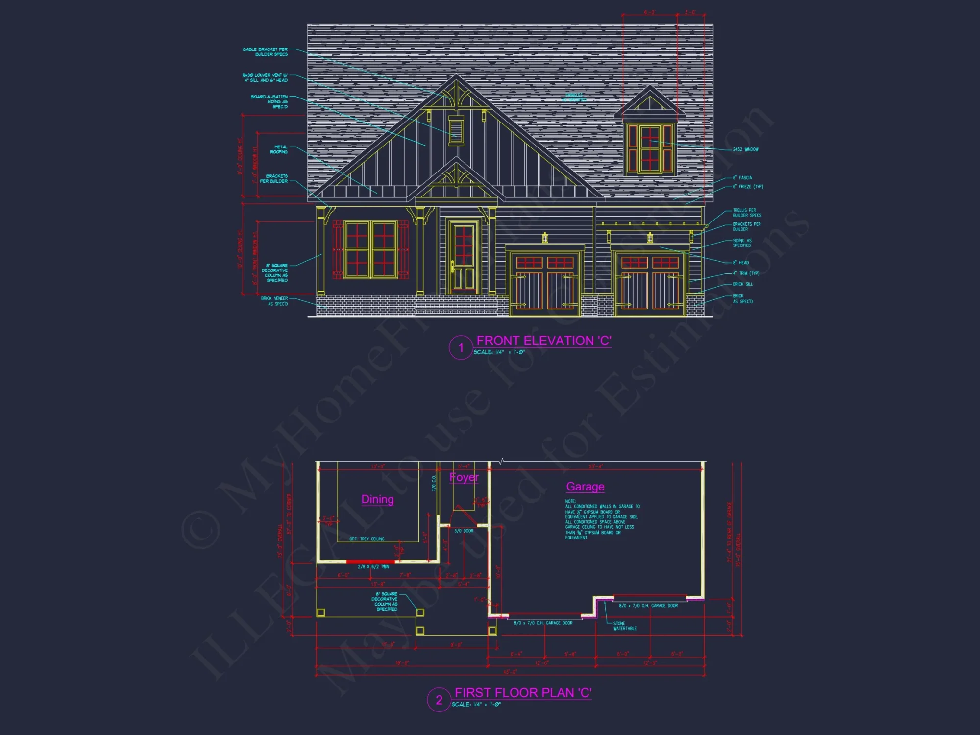 Beautiful house Plan with Architectural Design Blueprints