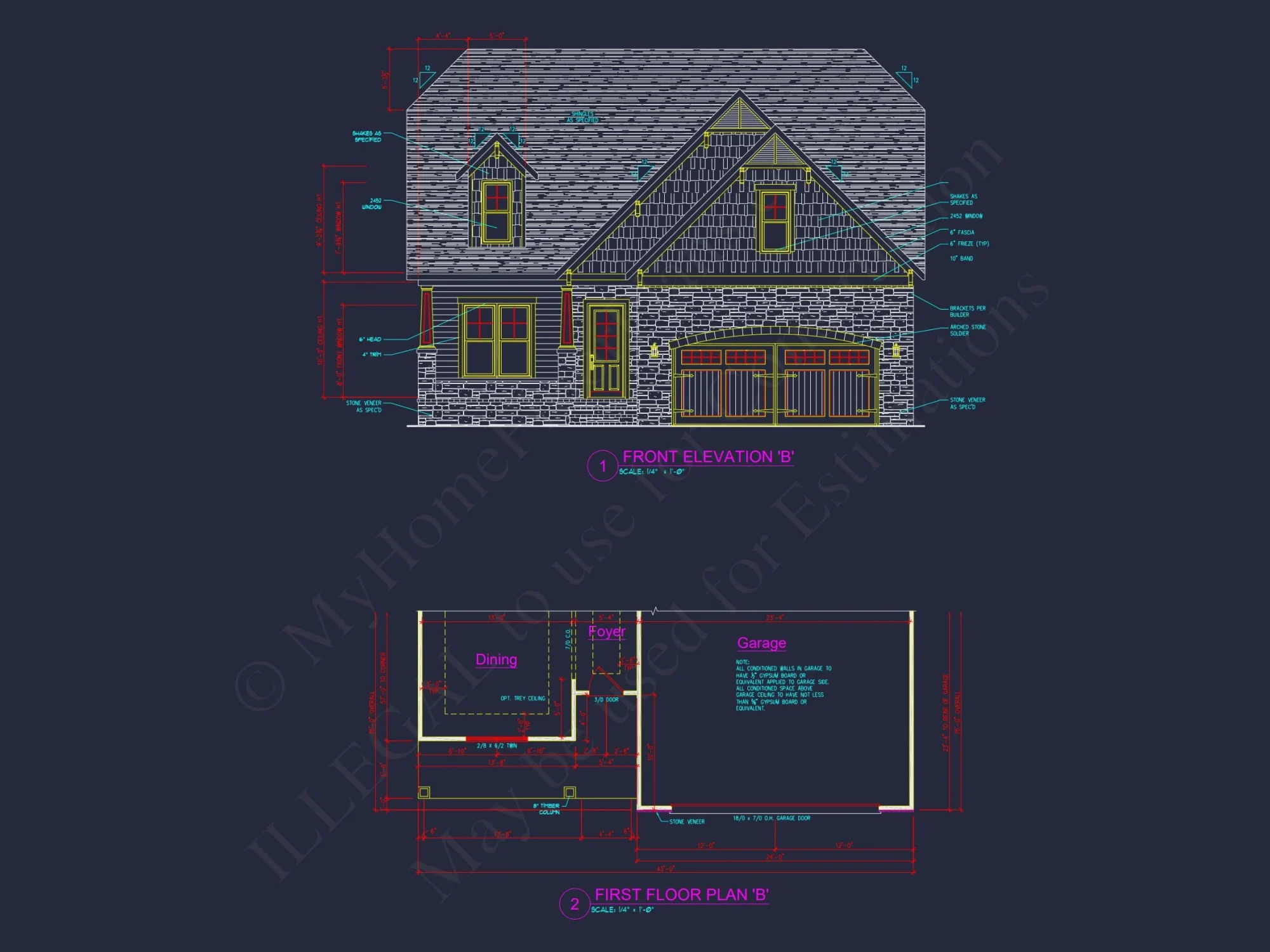 Beautiful house Plan with Architectural Design Blueprints