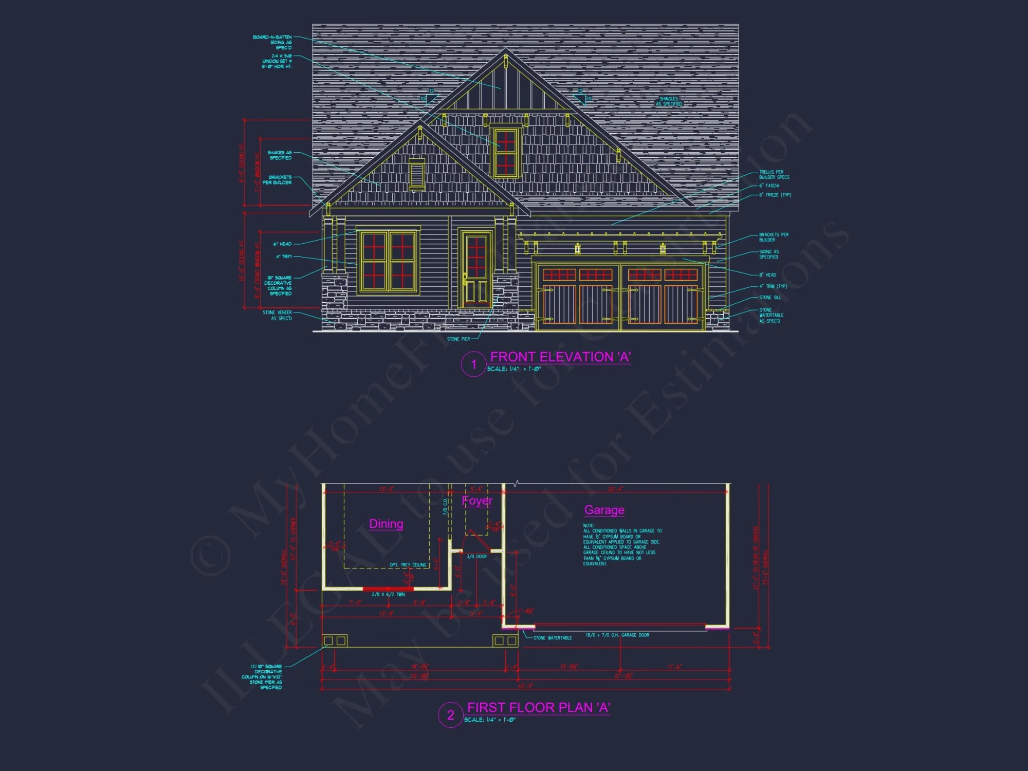 Beautiful house Plan with Architectural Design Blueprints