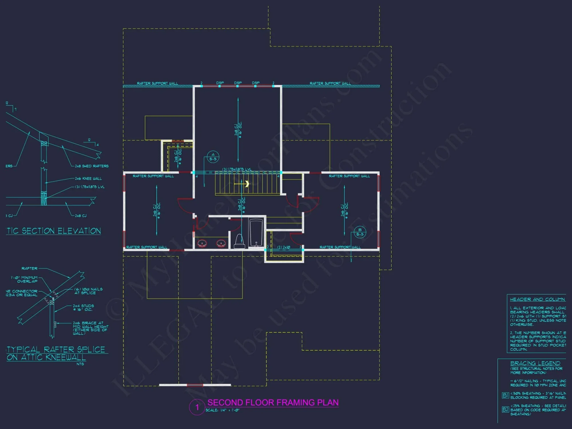Elegant house Plan with Craftsman Features and Detailed Blueprint