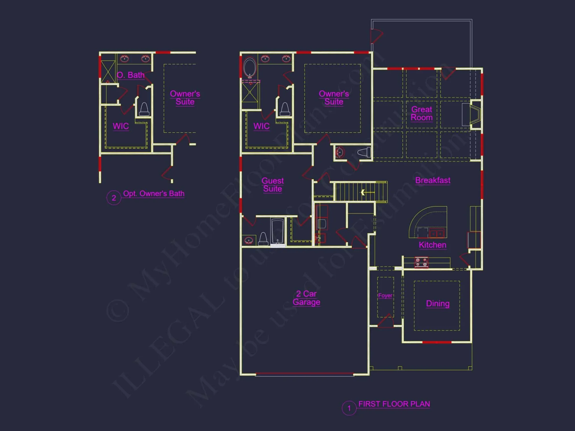 Elegant house Plan with Craftsman Features and Detailed Blueprint