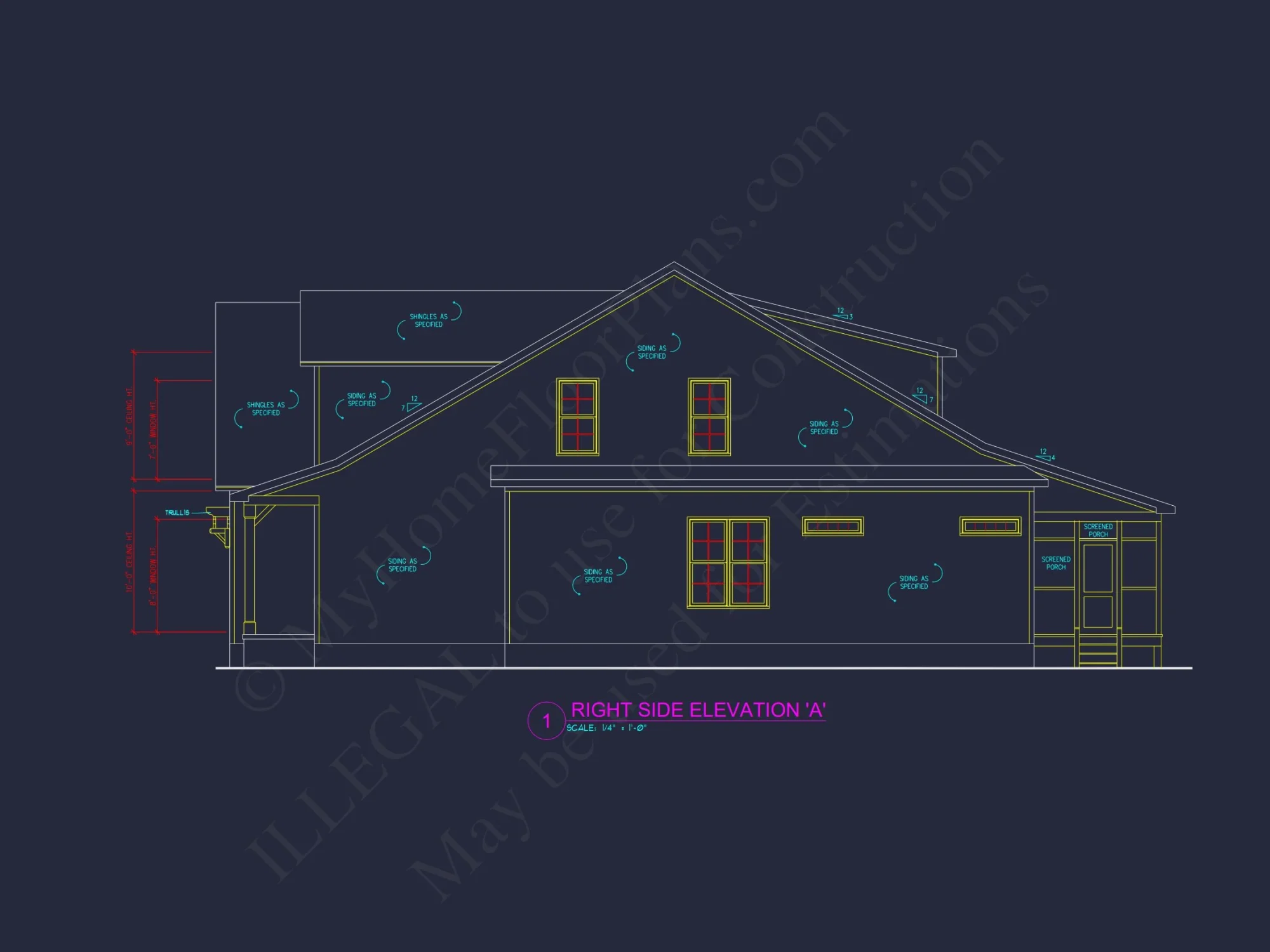 Elegant house Plan with Craftsman Features and Detailed Blueprint