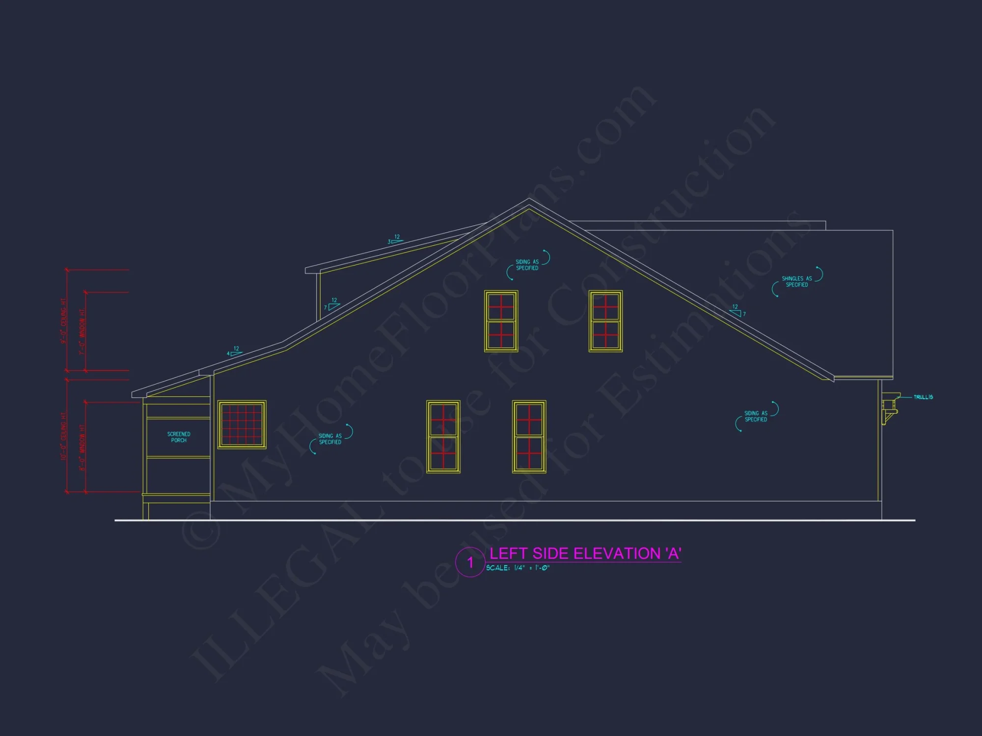 Elegant house Plan with Craftsman Features and Detailed Blueprint
