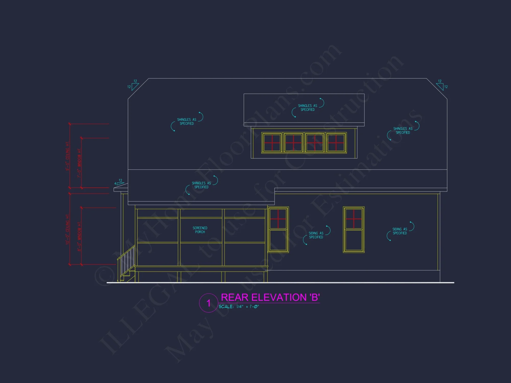 Elegant house Plan with Craftsman Features and Detailed Blueprint