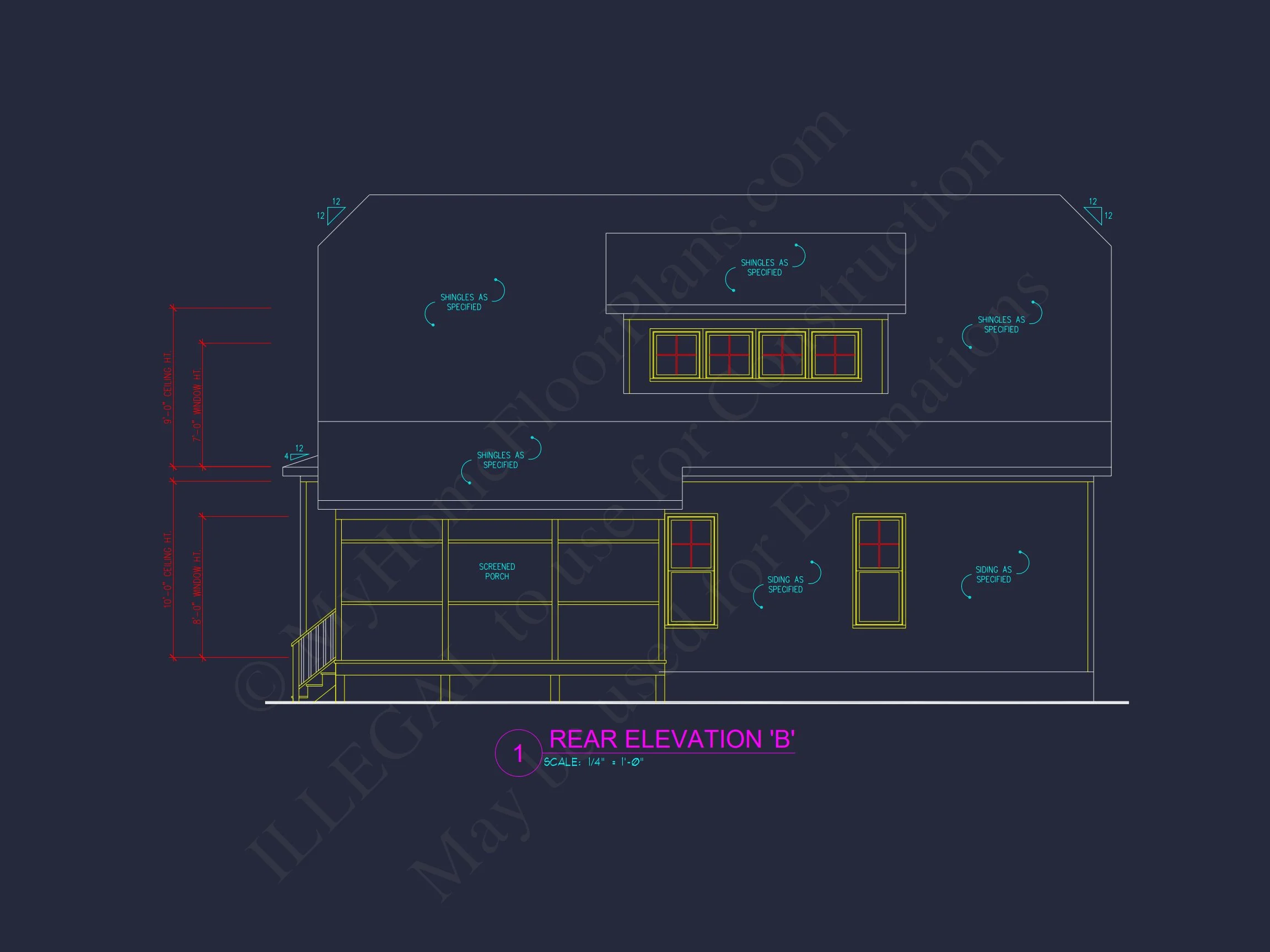 Elegant house Plan with Craftsman Features and Detailed Blueprint
