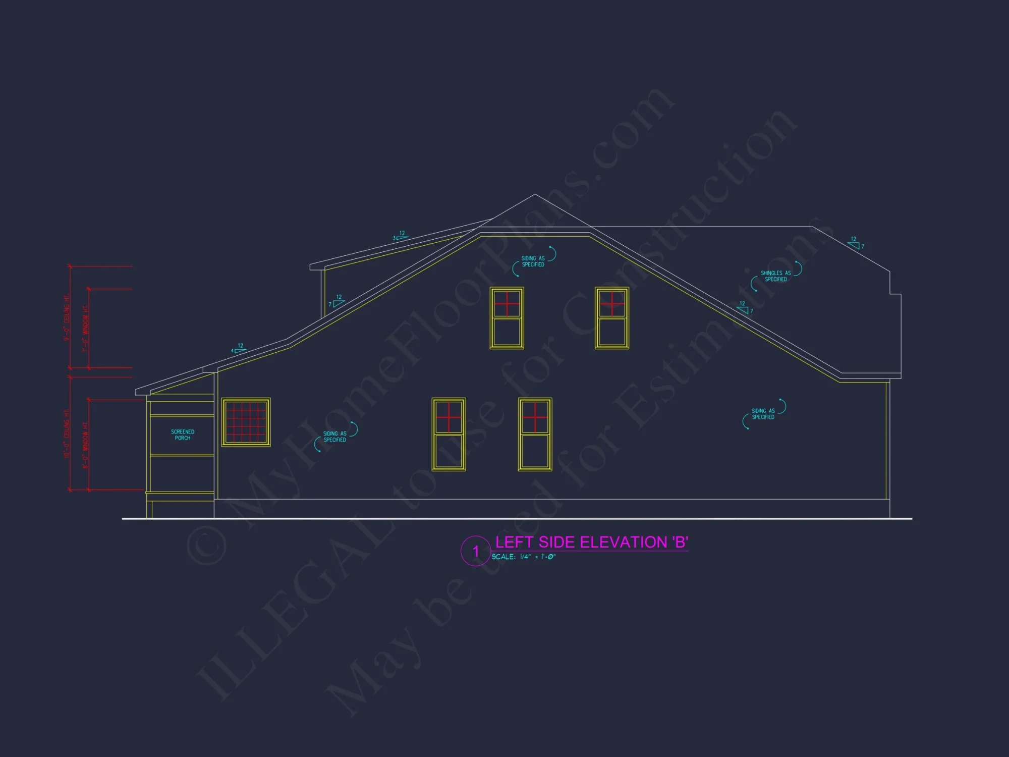 Elegant house Plan with Craftsman Features and Detailed Blueprint