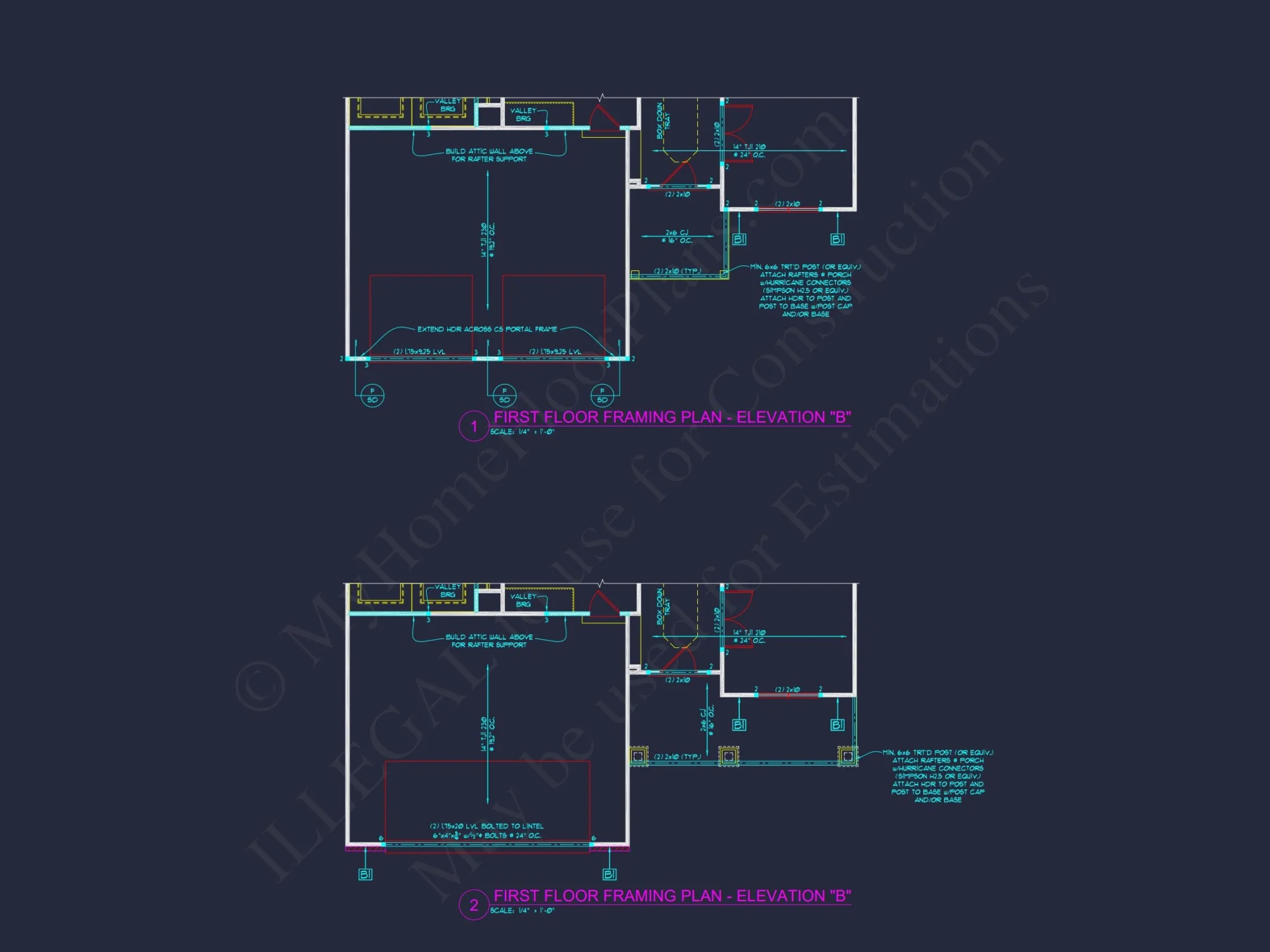 Craftsman-Style house Plan: 3-Bedroom CAD Blueprint Designs