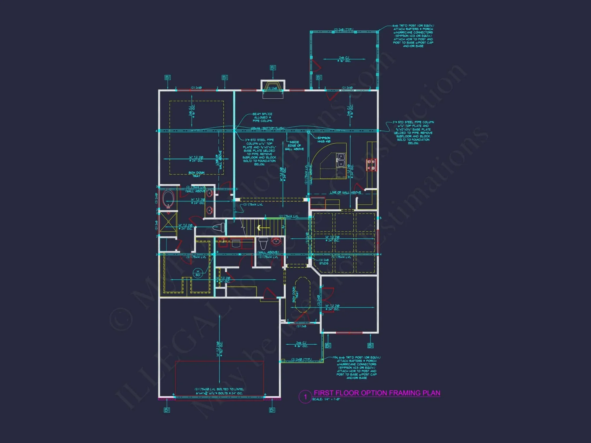 Craftsman-Style house Plan: 3-Bedroom CAD Blueprint Designs