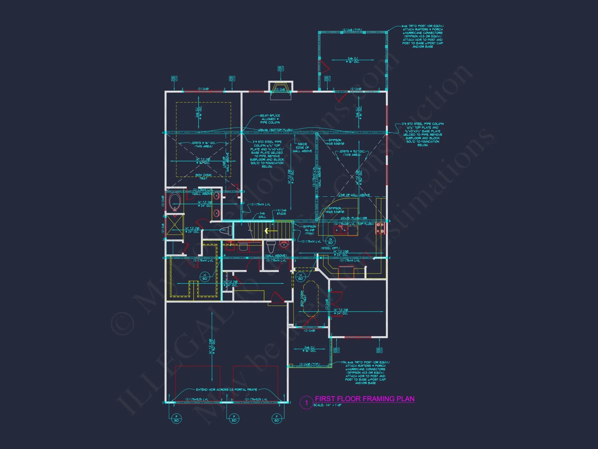 Craftsman-Style house Plan: 3-Bedroom CAD Blueprint Designs