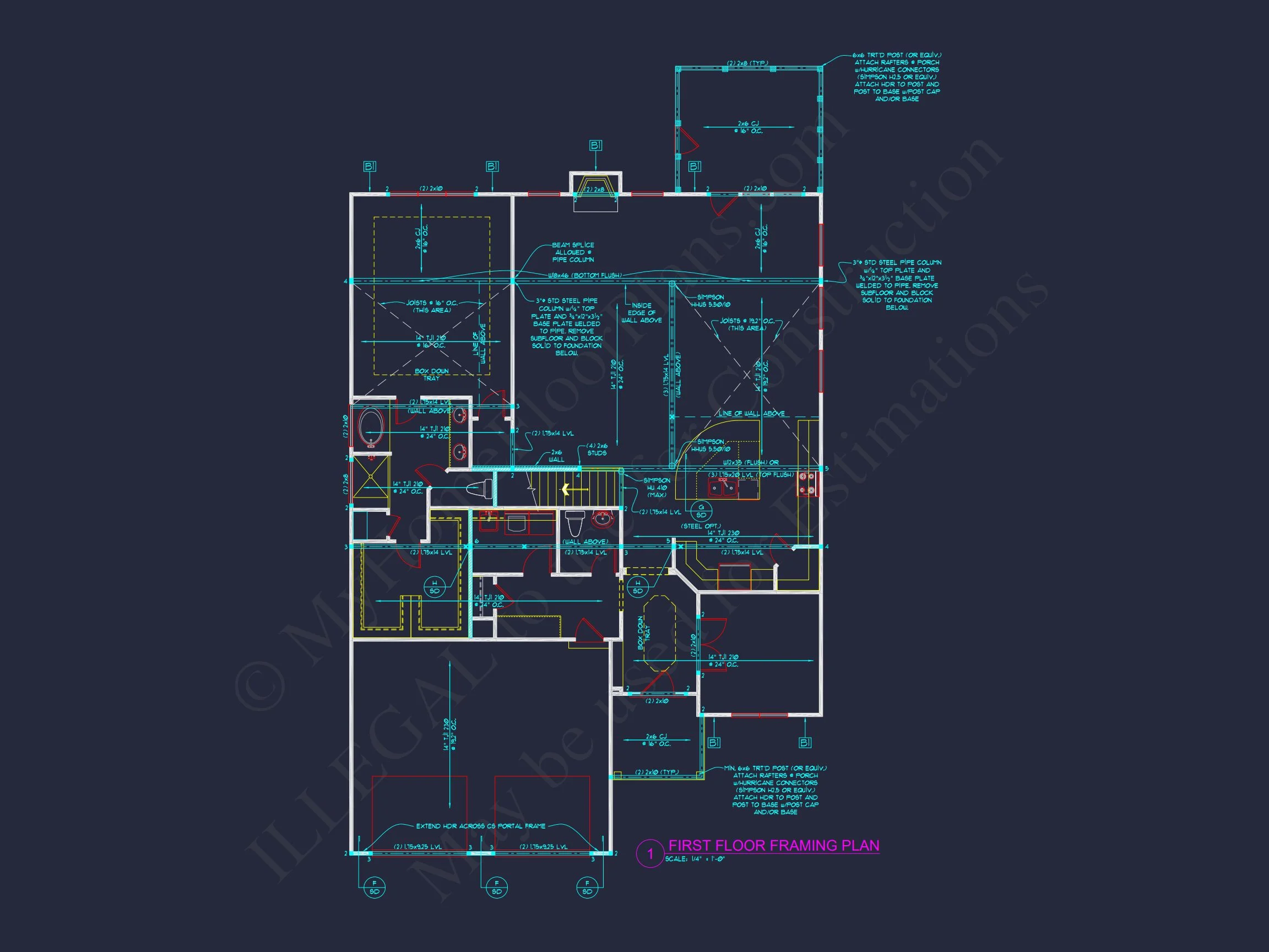 13-1482 HOUSE PLAN - Craftsman-Style House Plan: 3-Bedroom CAD Blueprint Designs 21 Craftsman-Style house Plan: 3-Bedroom CAD Blueprint Designs