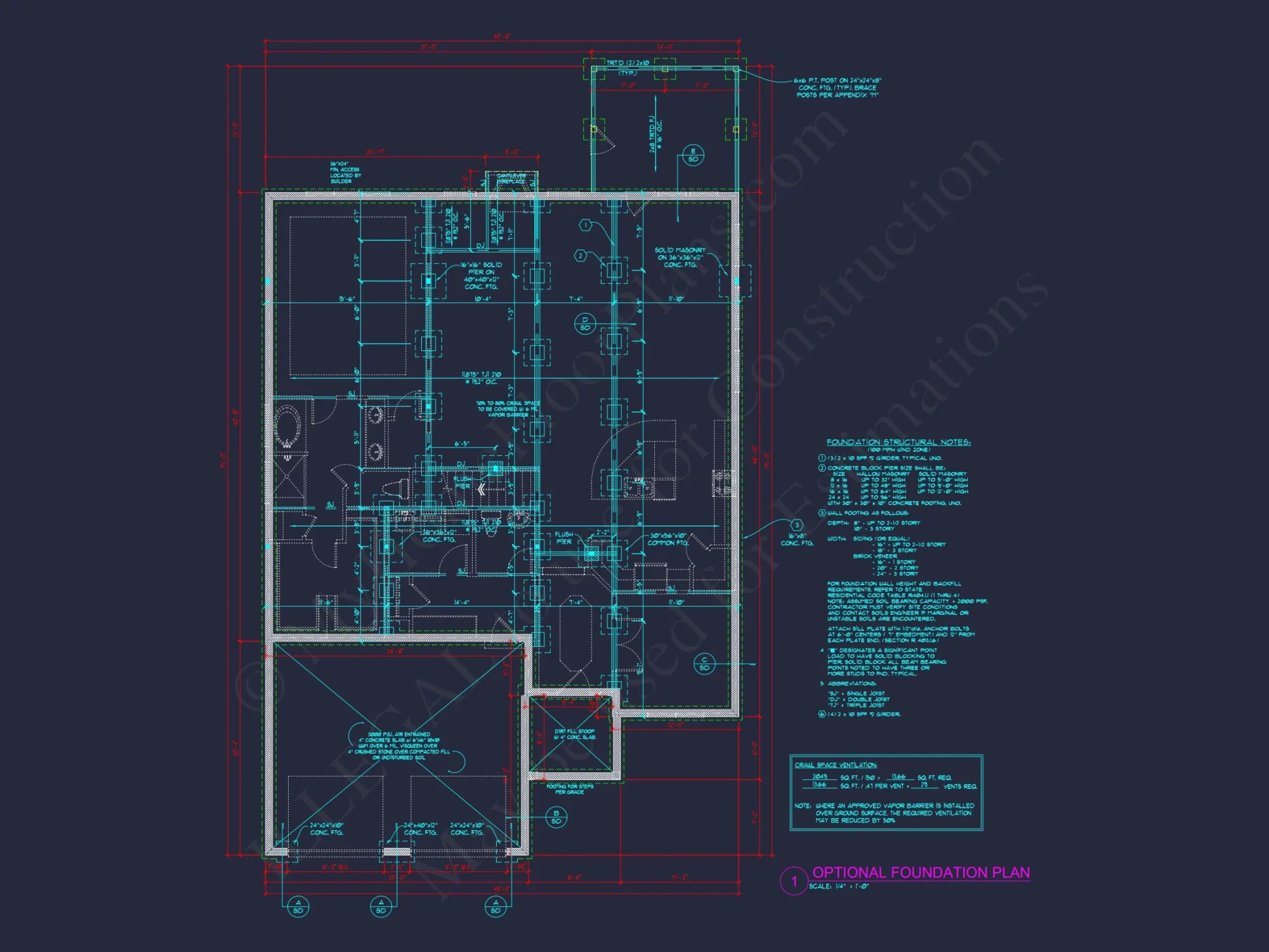 Craftsman-Style house Plan: 3-Bedroom CAD Blueprint Designs