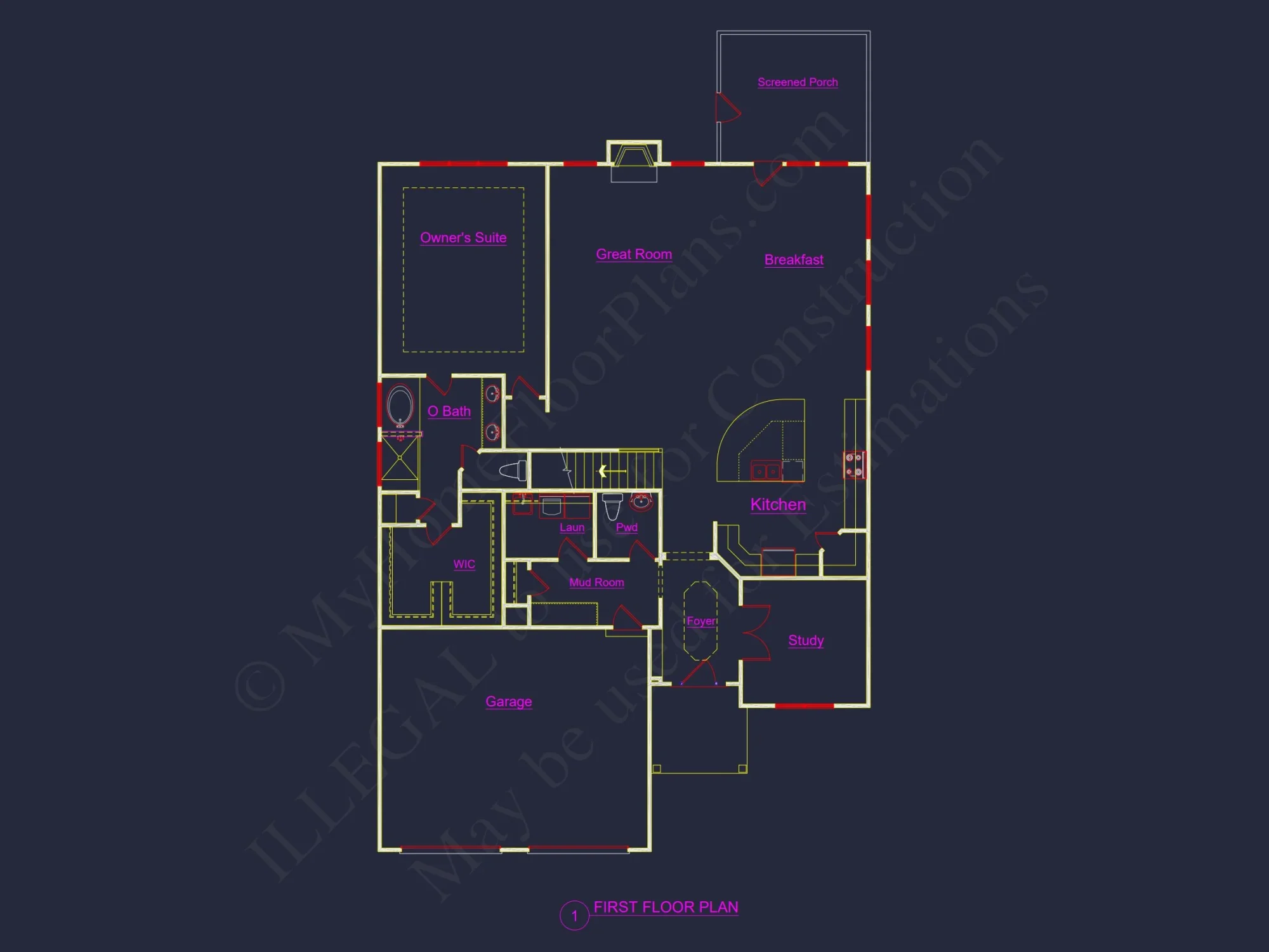 Craftsman-Style house Plan: 3-Bedroom CAD Blueprint Designs