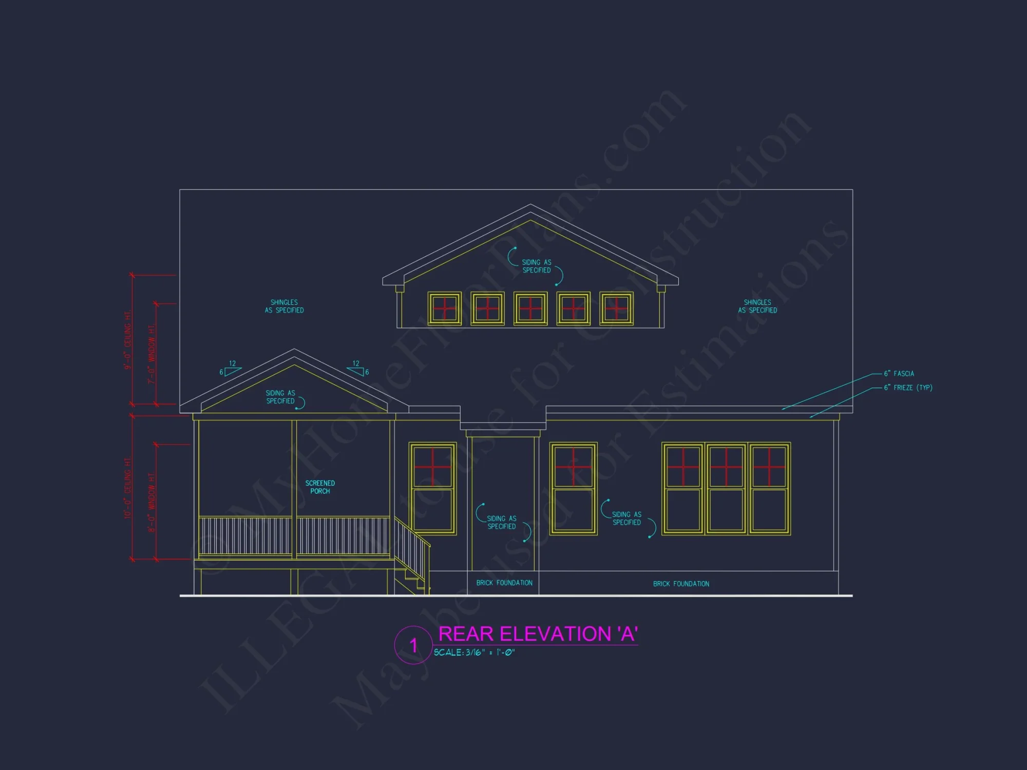Craftsman-Style house Plan: 3-Bedroom CAD Blueprint Designs