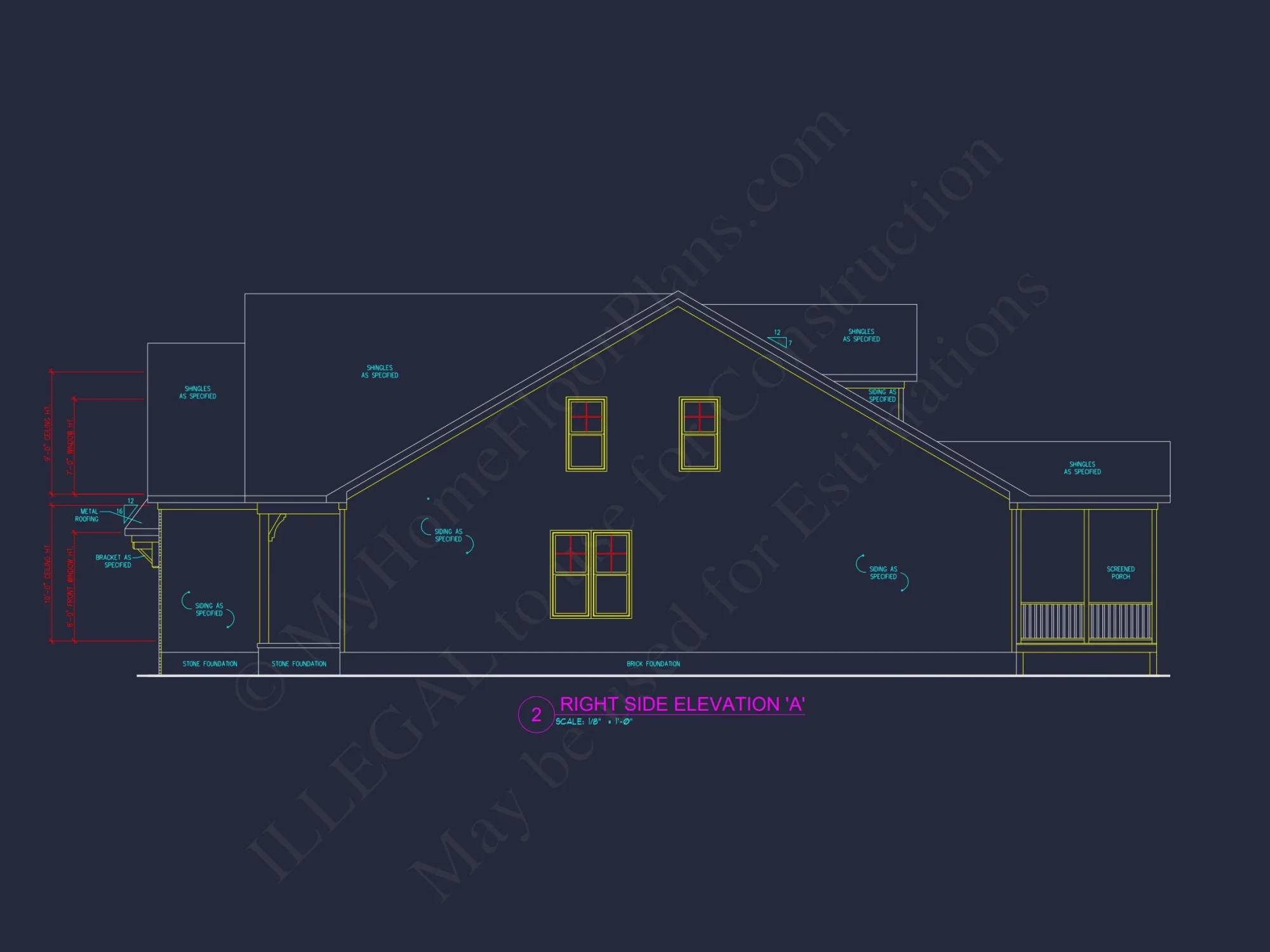 Craftsman-Style house Plan: 3-Bedroom CAD Blueprint Designs