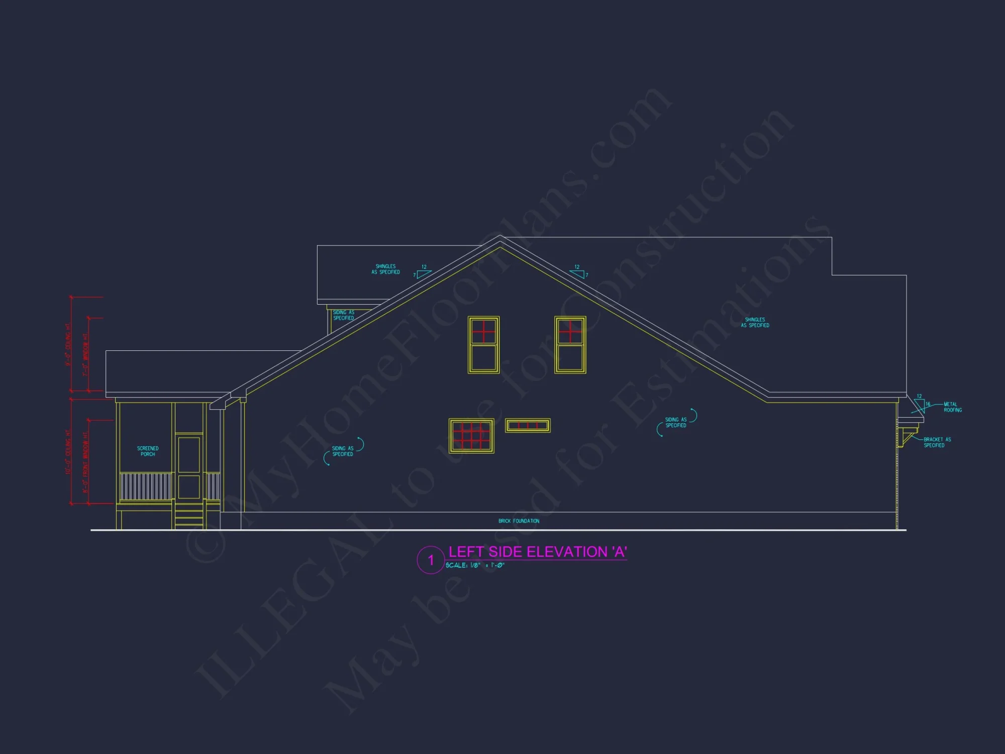 Craftsman-Style house Plan: 3-Bedroom CAD Blueprint Designs