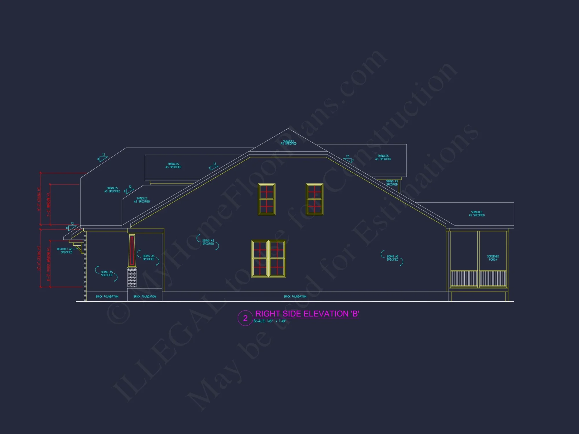 Craftsman-Style house Plan: 3-Bedroom CAD Blueprint Designs