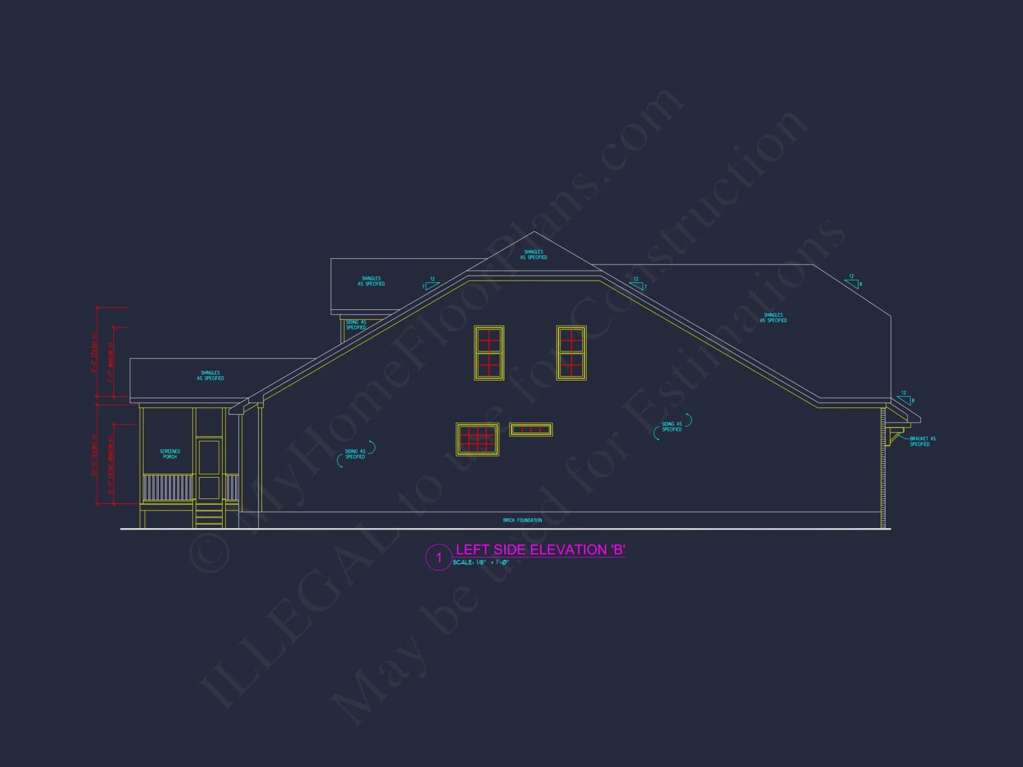 Craftsman-Style house Plan: 3-Bedroom CAD Blueprint Designs